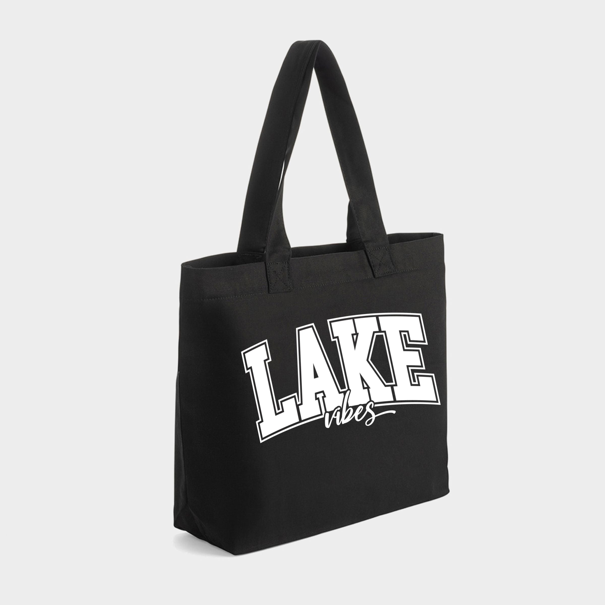 Varsity Lake Vibes - Zippered Canvas Tote