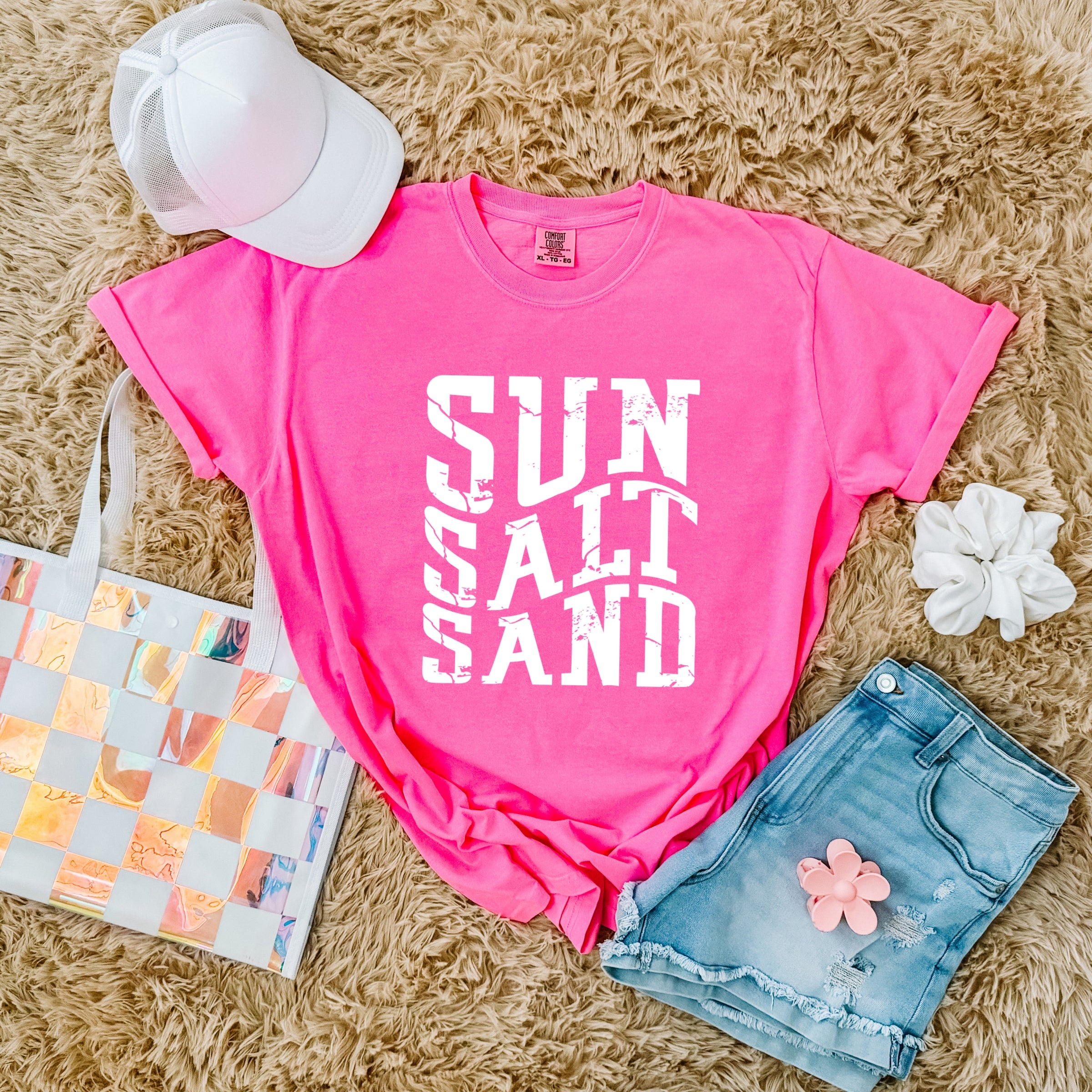 Sun Salt Sand Wavy - Womens Garment Dyed Tee