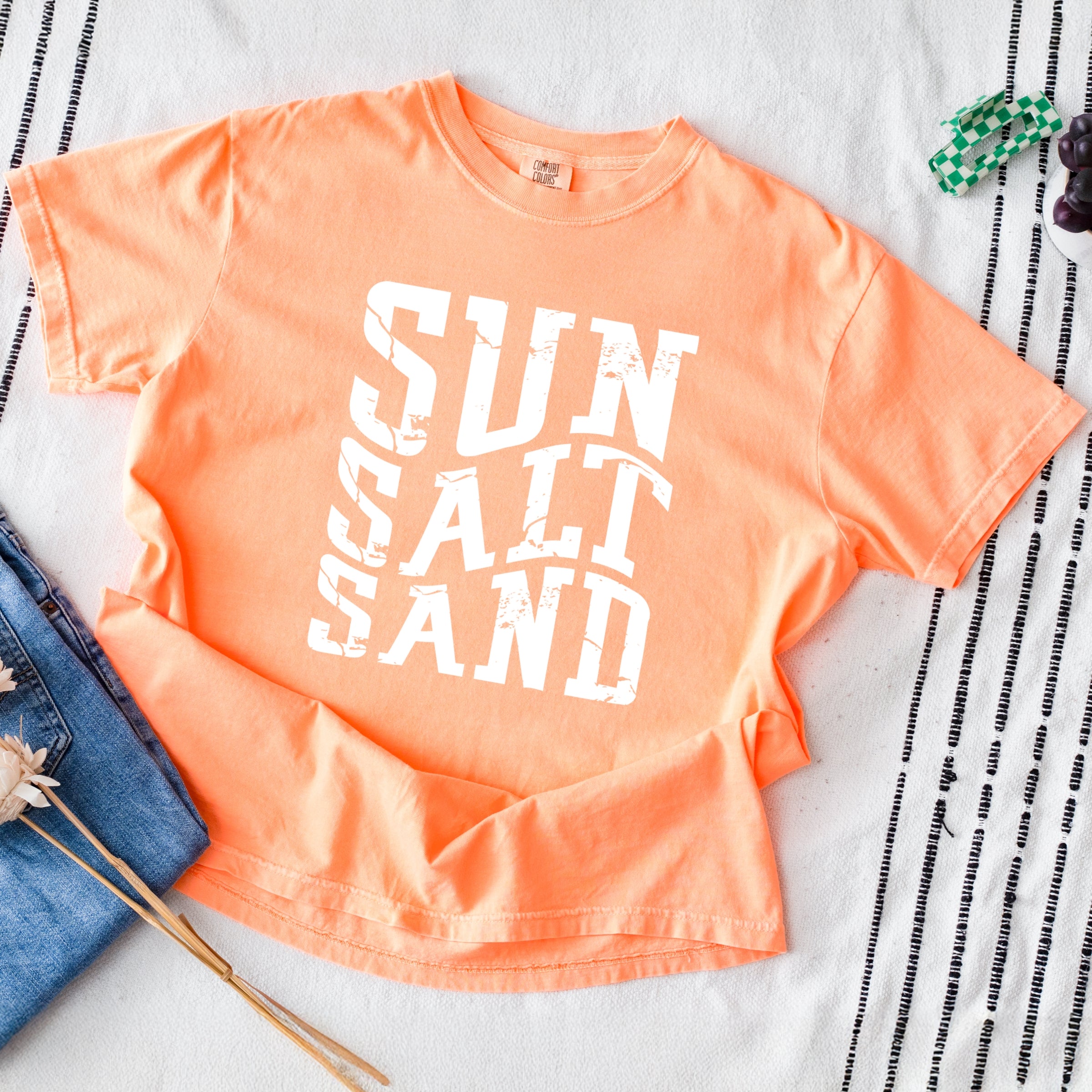 Sun Salt Sand Wavy - Womens Garment Dyed Tee