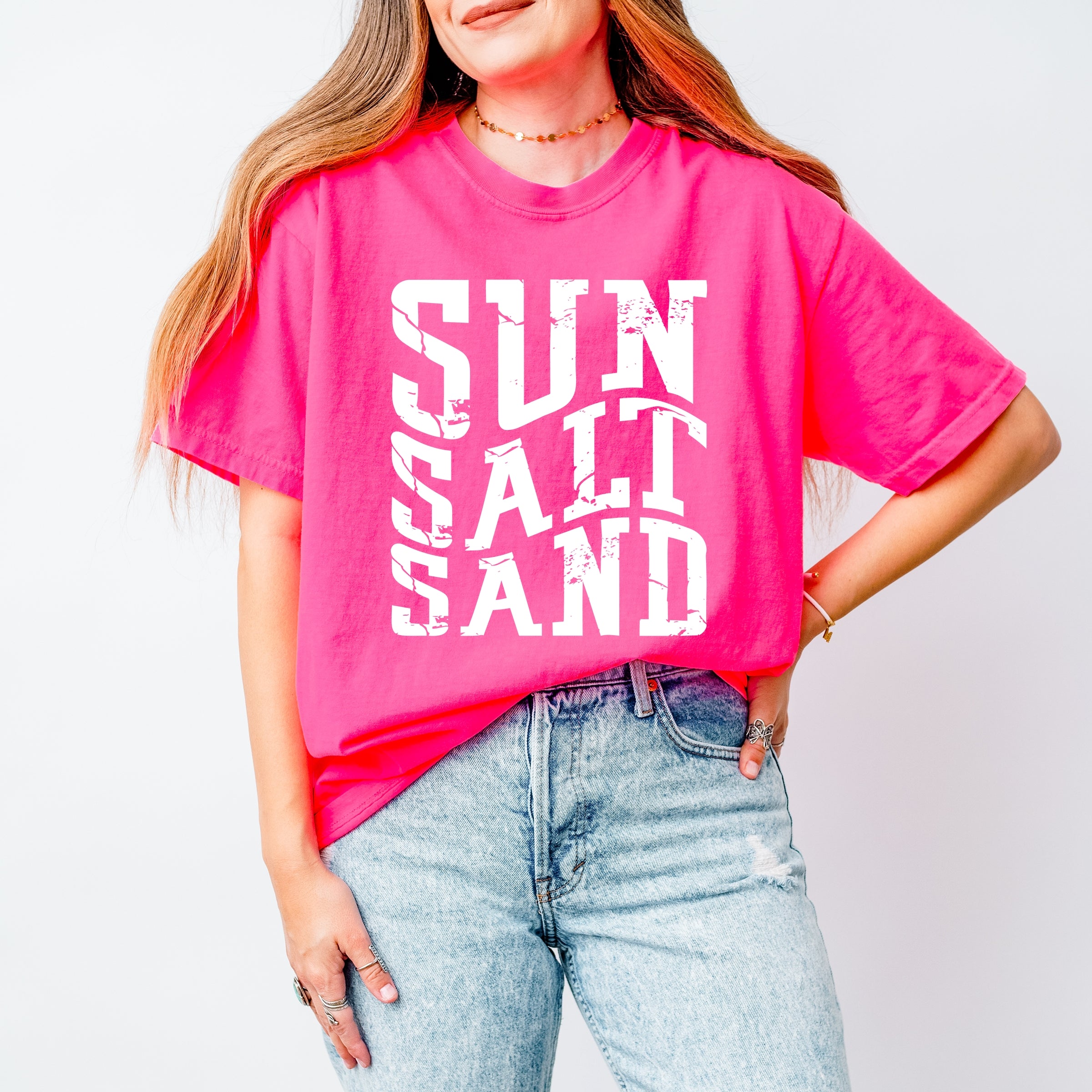 Sun Salt Sand Wavy - Womens Garment Dyed Tee
