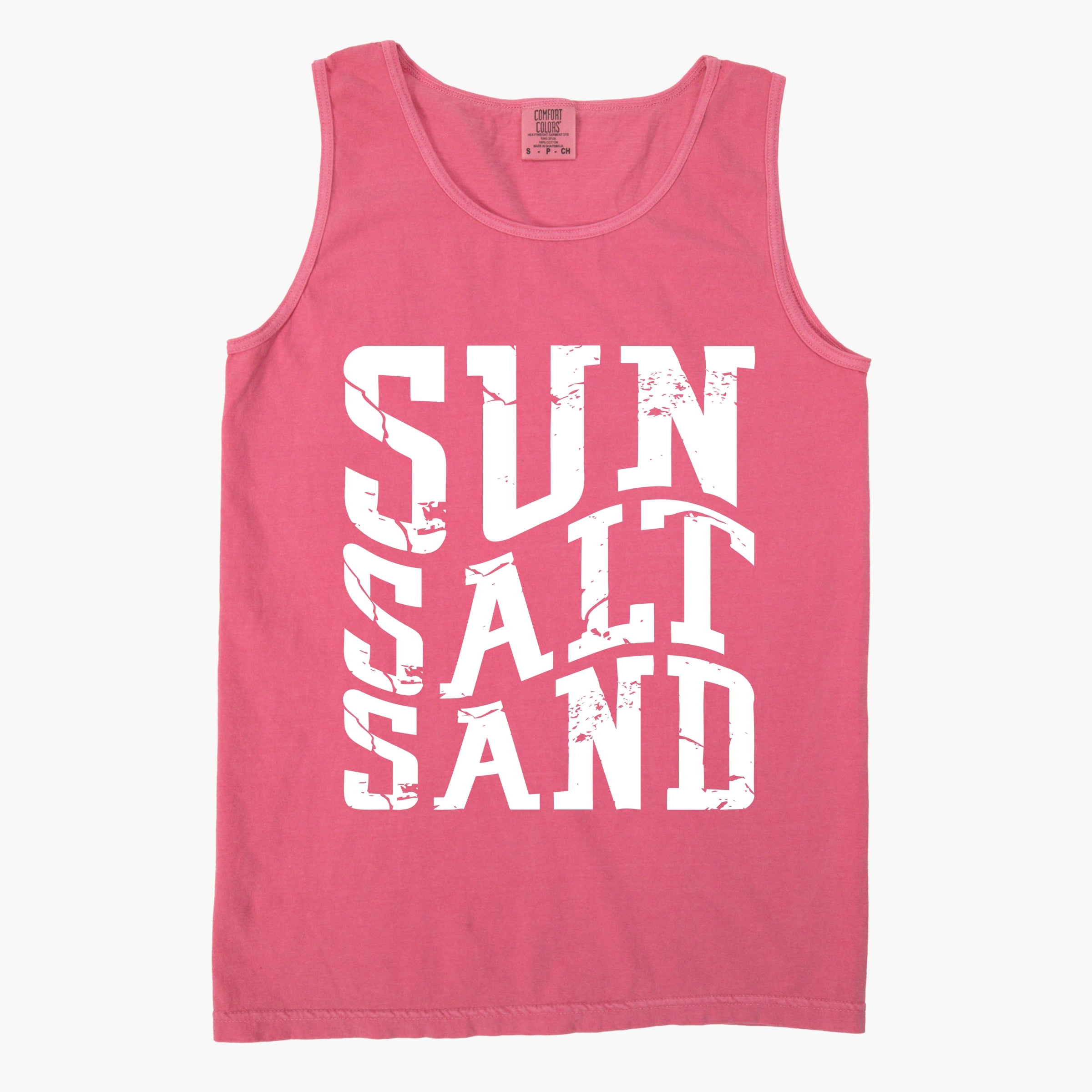 Sun Salt Sand Wavy - Womens Garment Dyed Tank