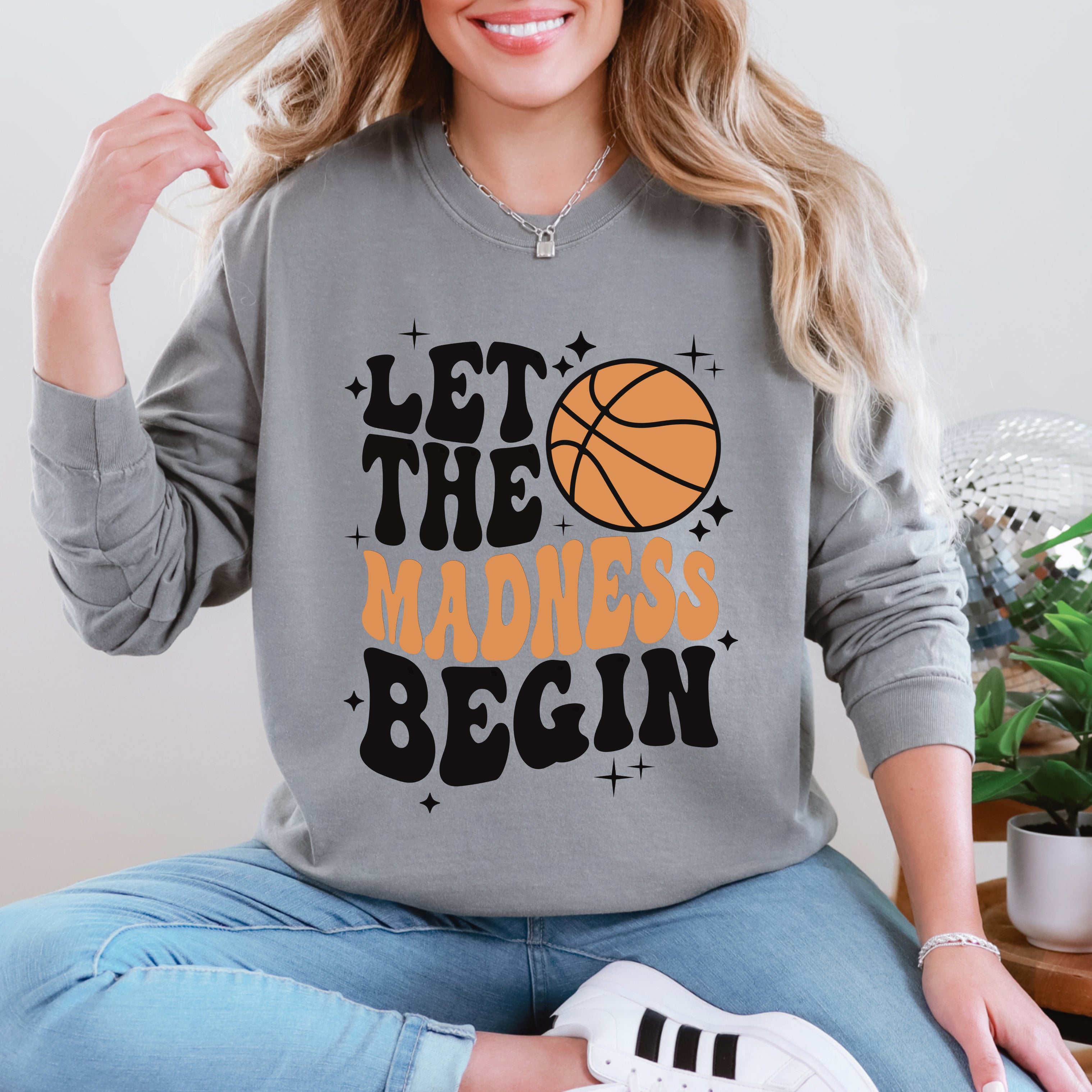 Madness Begin Basketball | Garment Dyed Sweatshirt