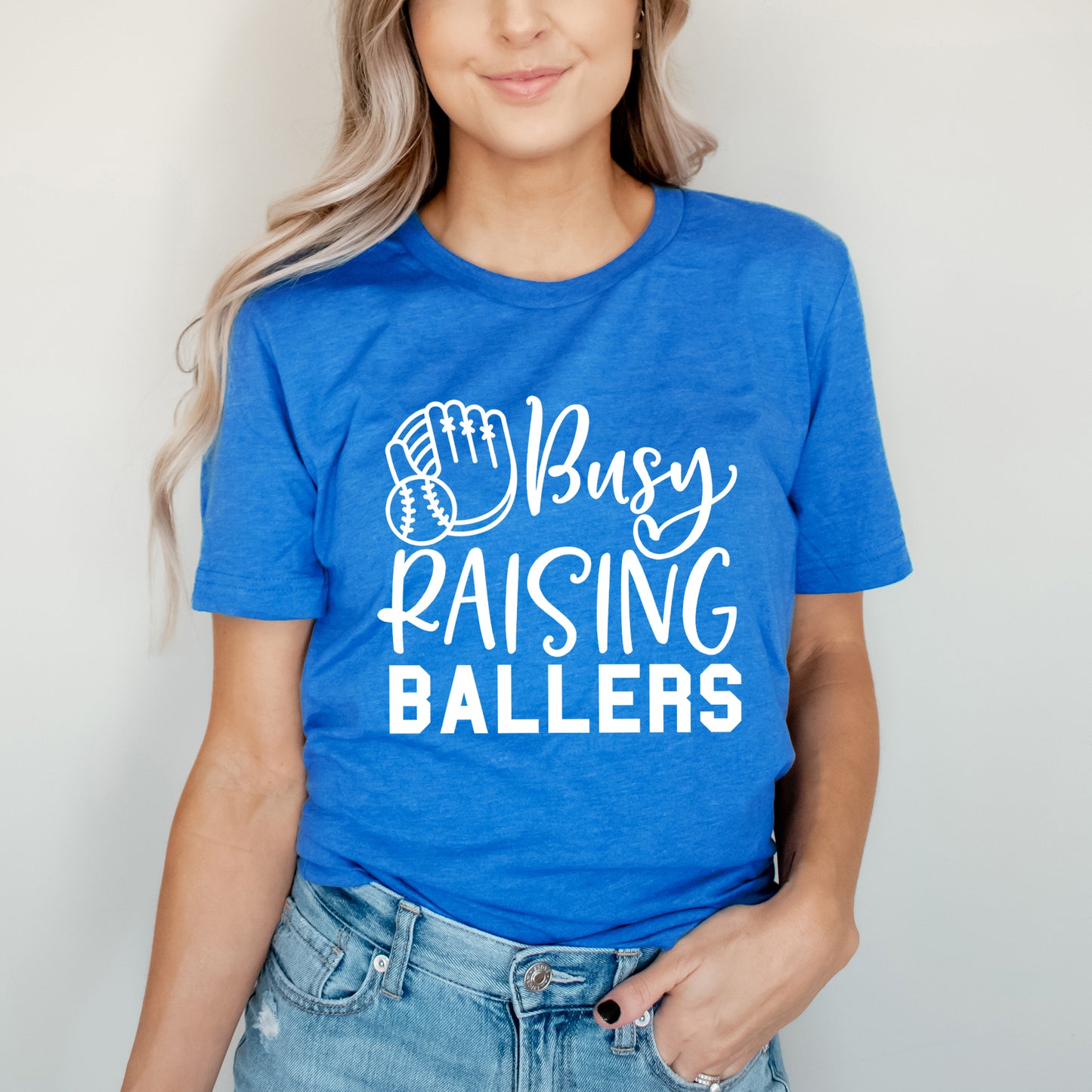 Busy Raising Ballers Baseball | Short Sleeve Graphic Tee