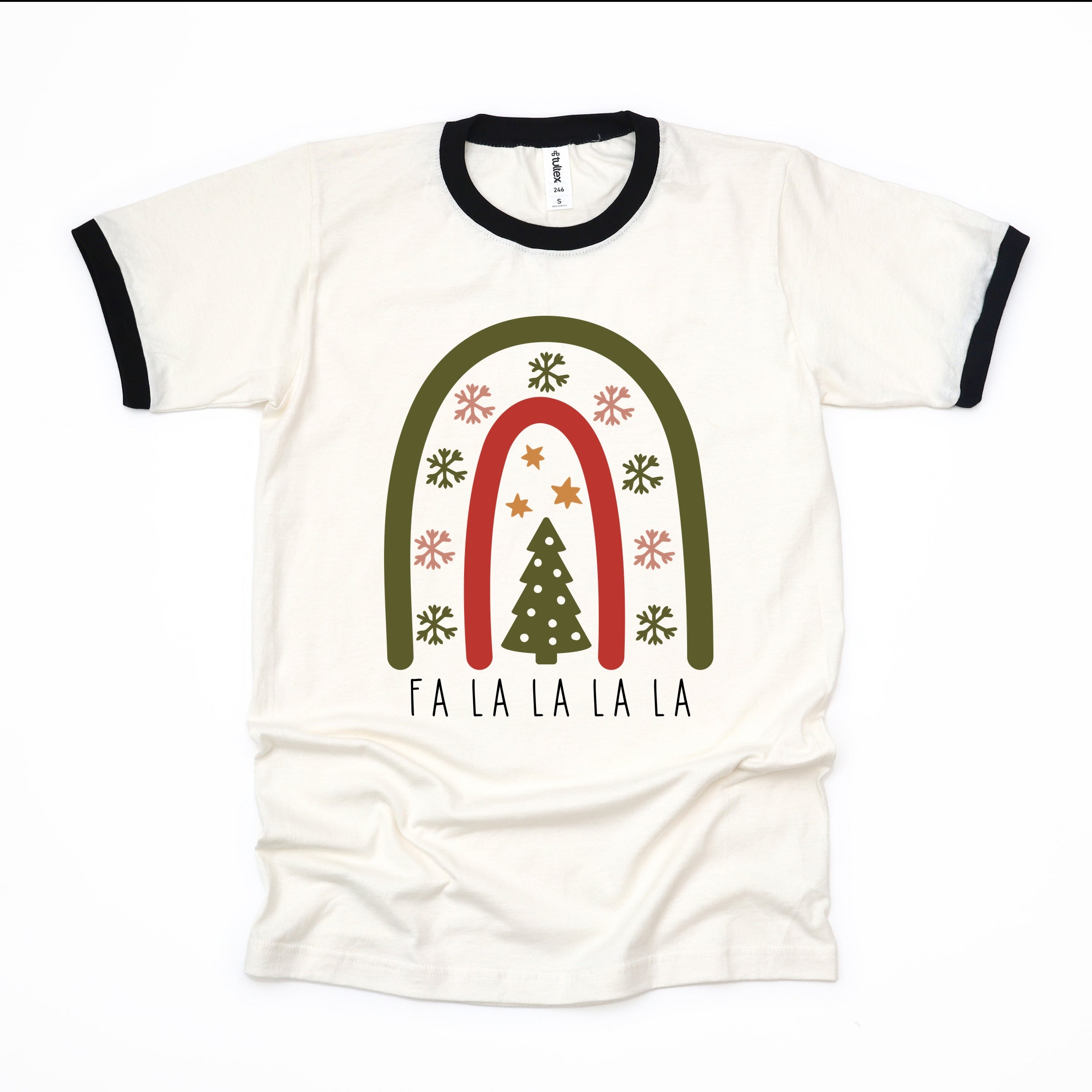 Boho Fa La La Rainbow - Women's Ringer Graphic T-Shirt