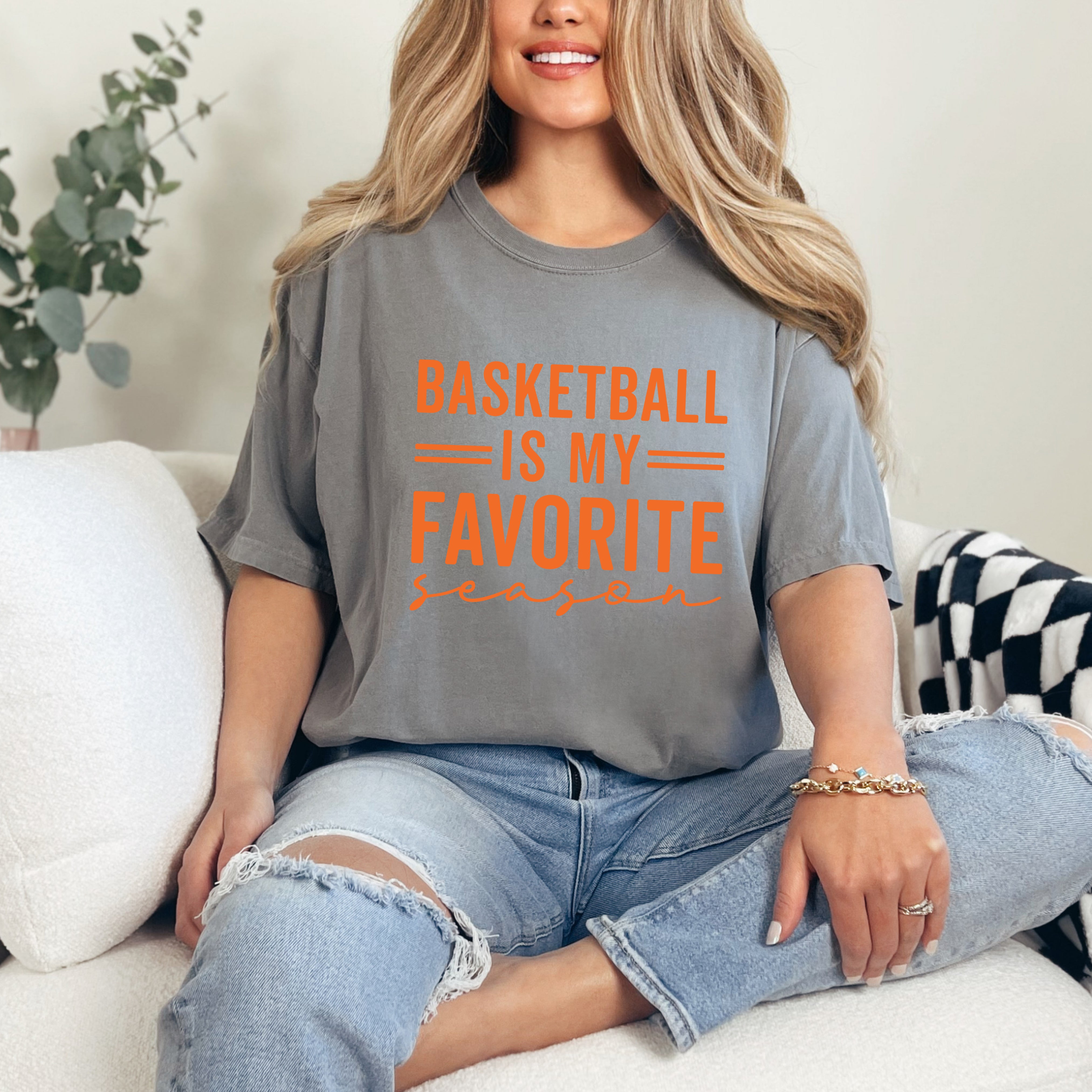 Basketball Is My Favorite Season | Garment Dyed Short Sleeve Tee
