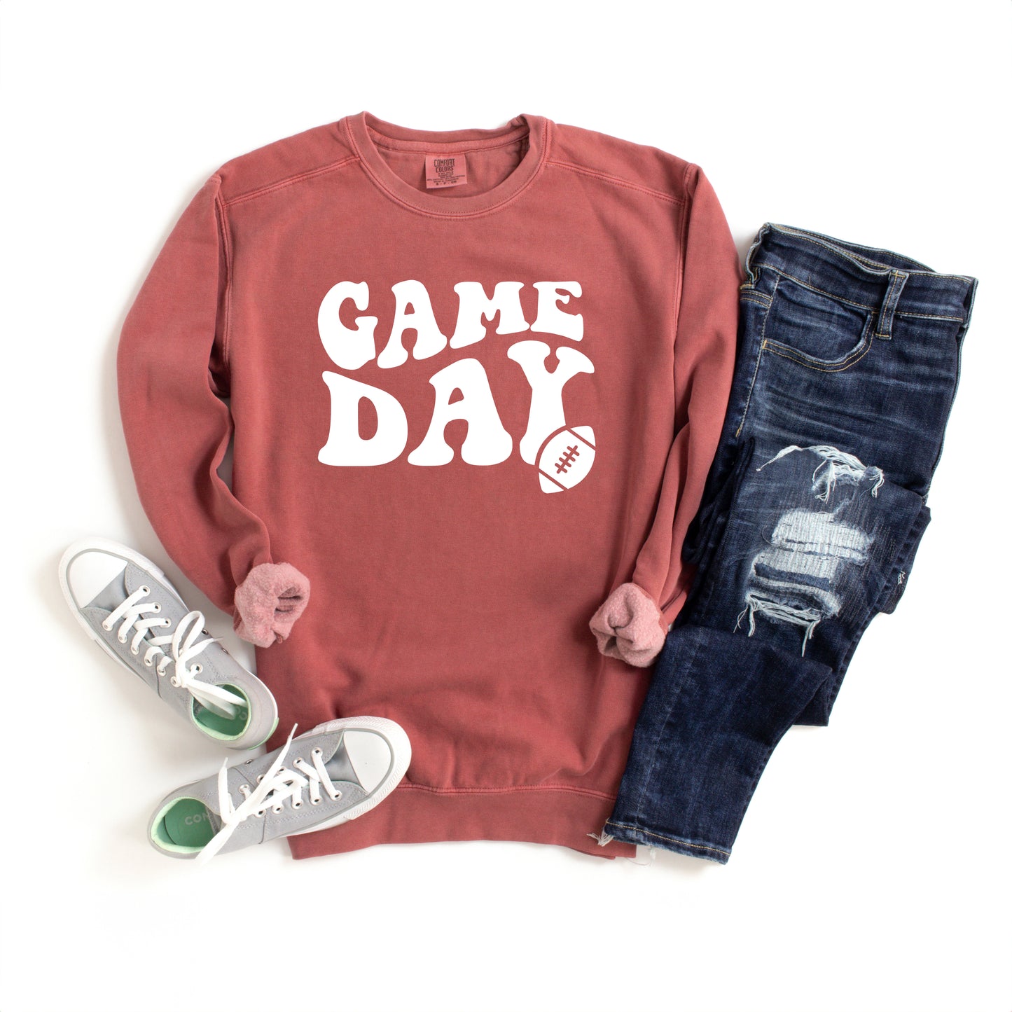 Game Day Football | Garment Dyed Sweatshirt