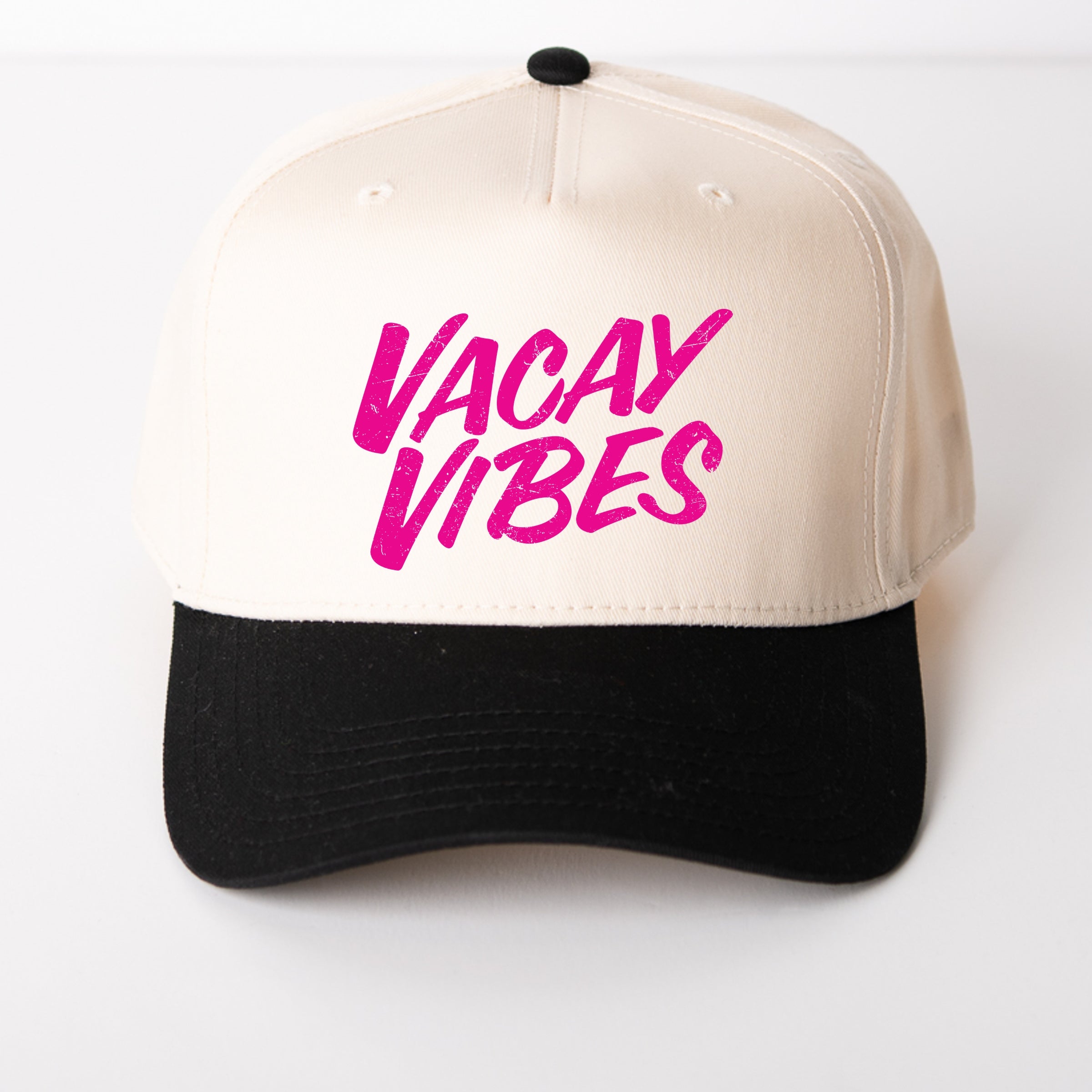 Vacay Vibes Distressed - Women's Canvas Trucker Hat