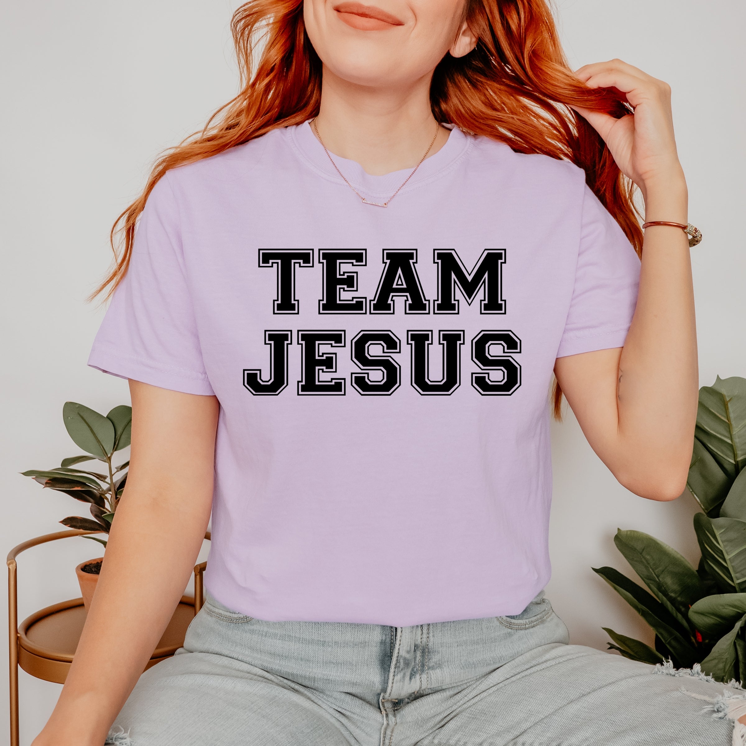Team Jesus - Women's Garment Dyed Graphic T-Shirt