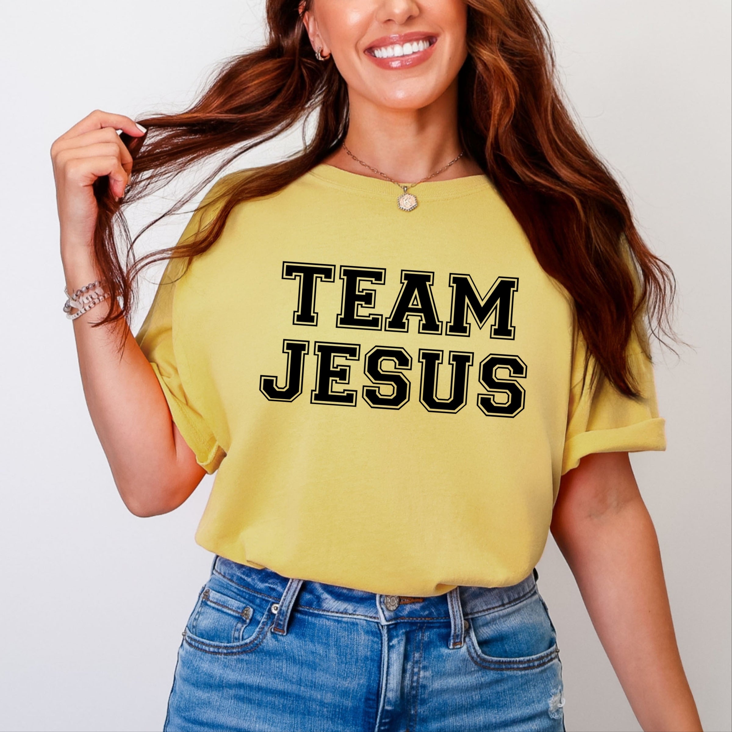 Team Jesus - Women's Garment Dyed Graphic T-Shirt
