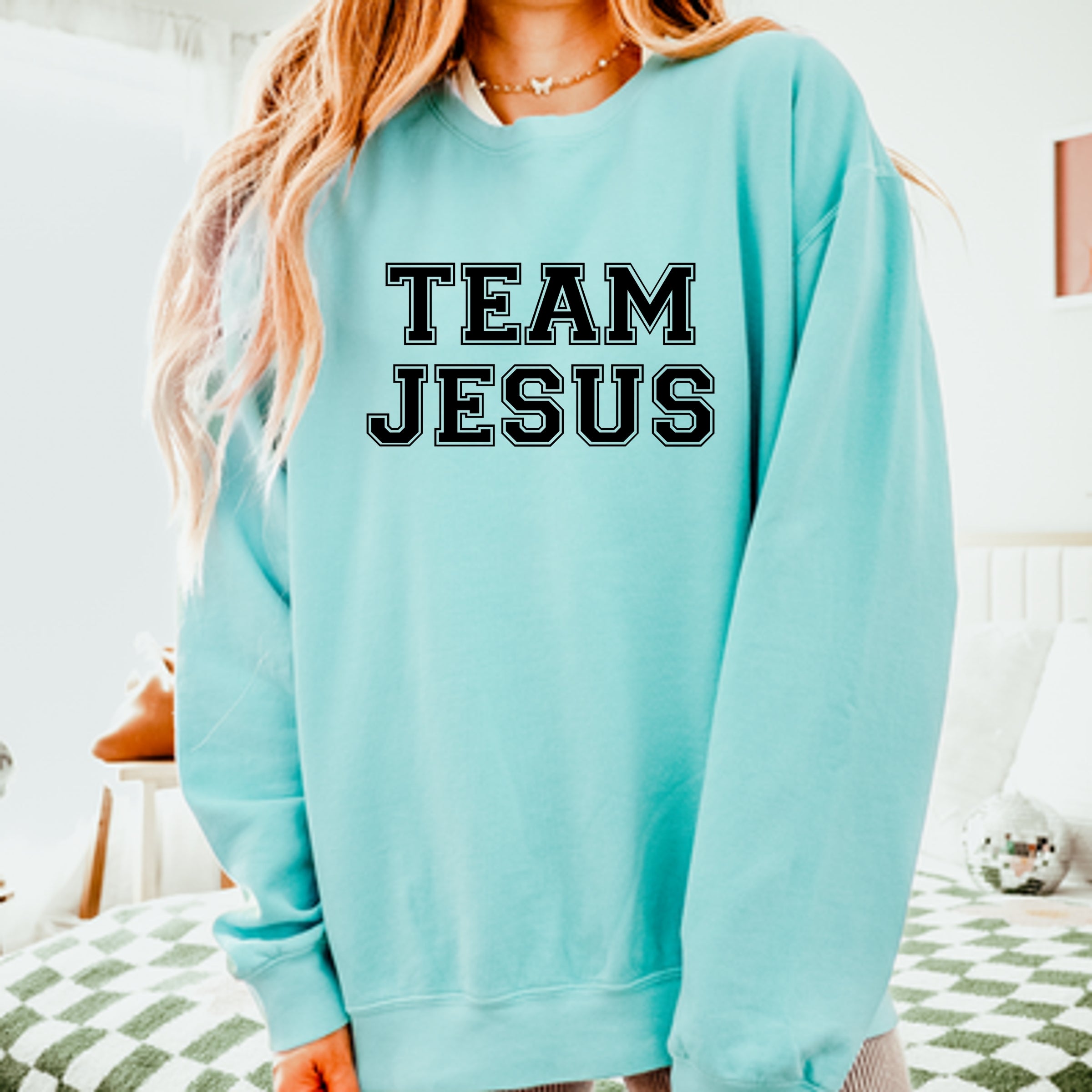 Team Jesus - Women's Lightweight Garment Dyed Sweatshirt