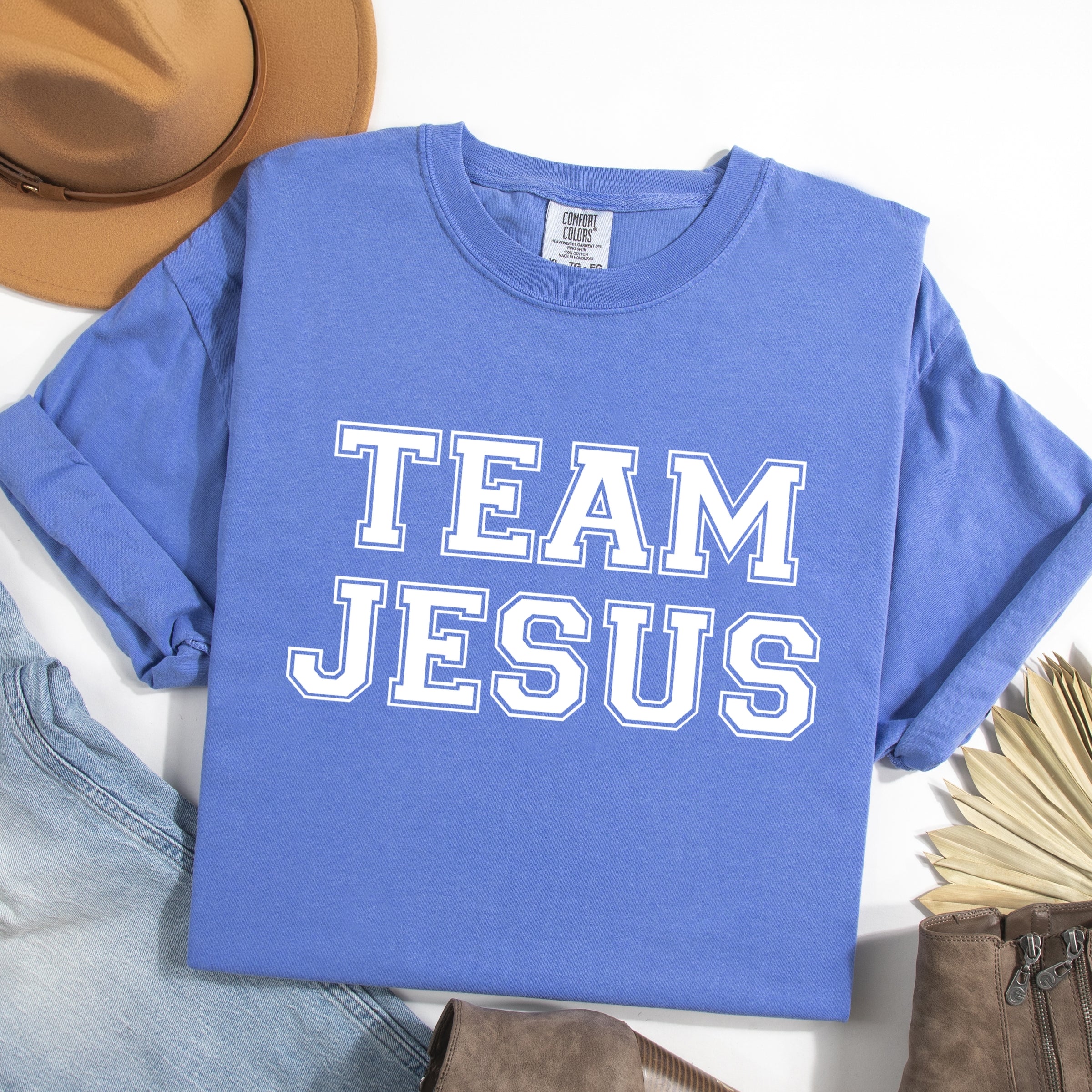 Team Jesus - Women's Garment Dyed Graphic T-Shirt