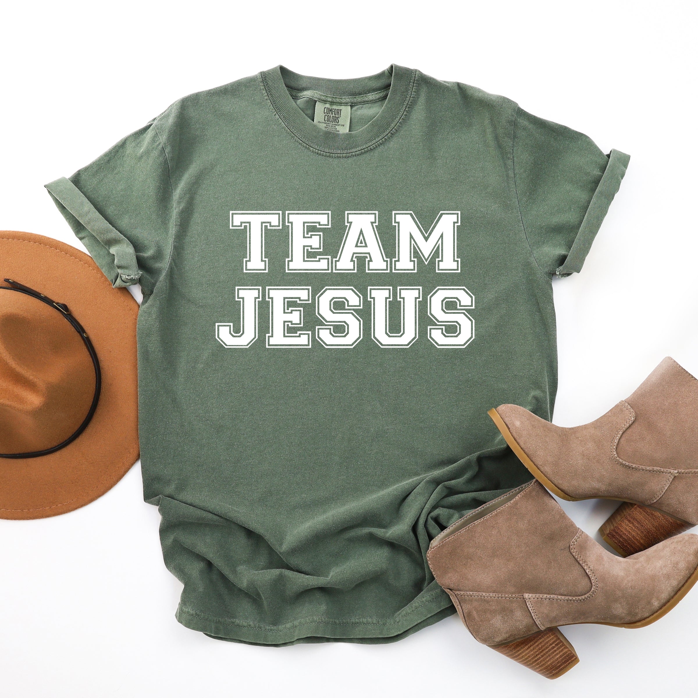 Team Jesus - Women's Garment Dyed Graphic T-Shirt