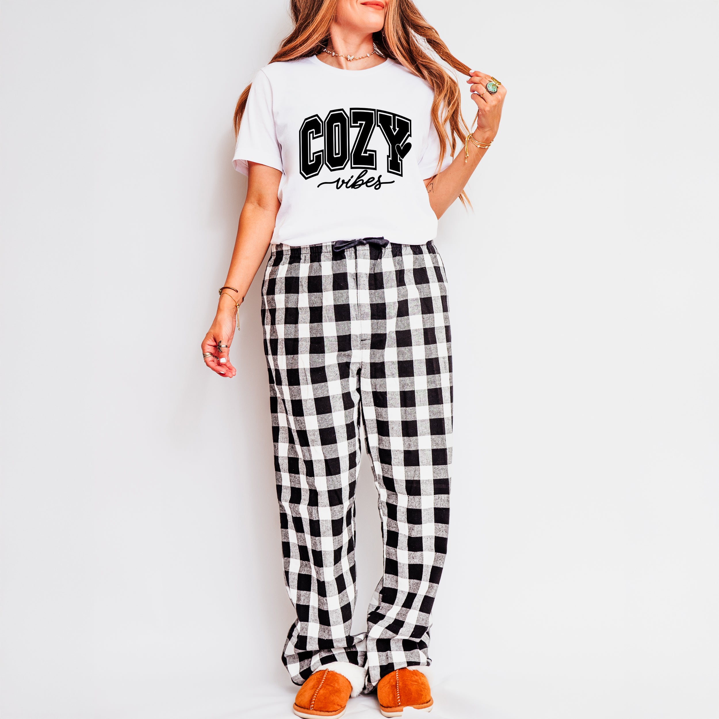 Cozy Vibes Bold | Plaid Pajama Set