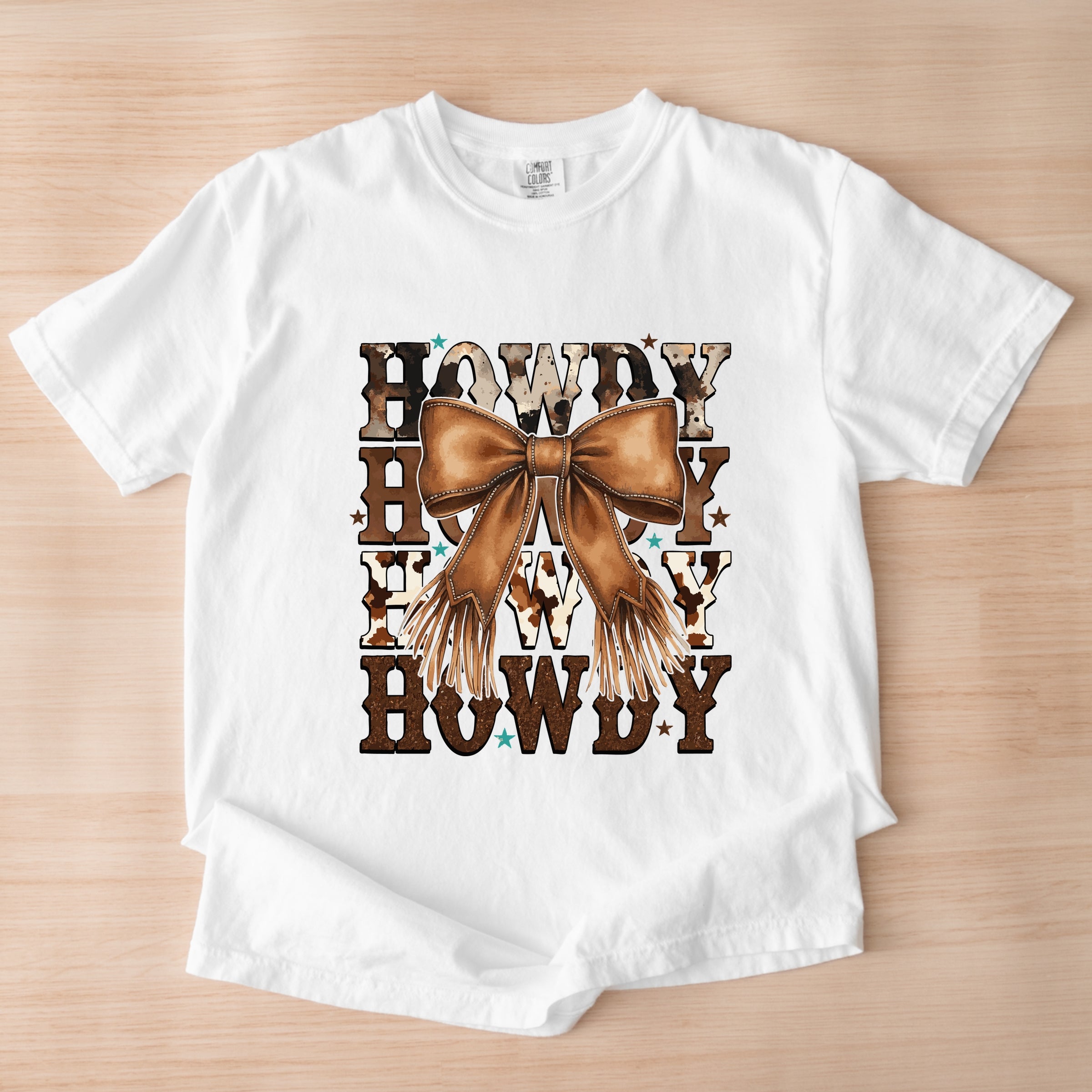 Coquette Howdy Stacked - Women's Garment Dyed Graphic T-Shirt