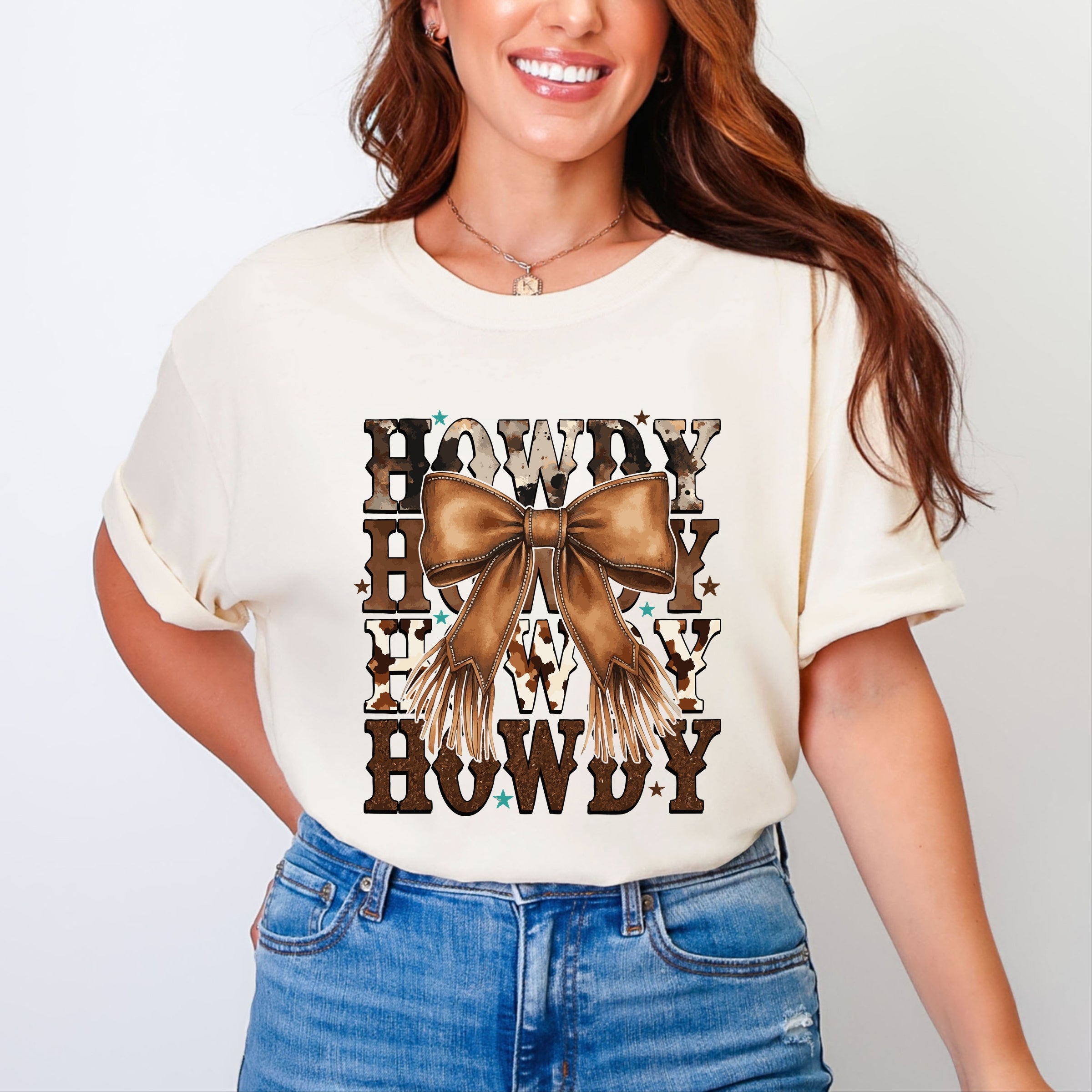Coquette Howdy Stacked - Women's Garment Dyed Graphic T-Shirt