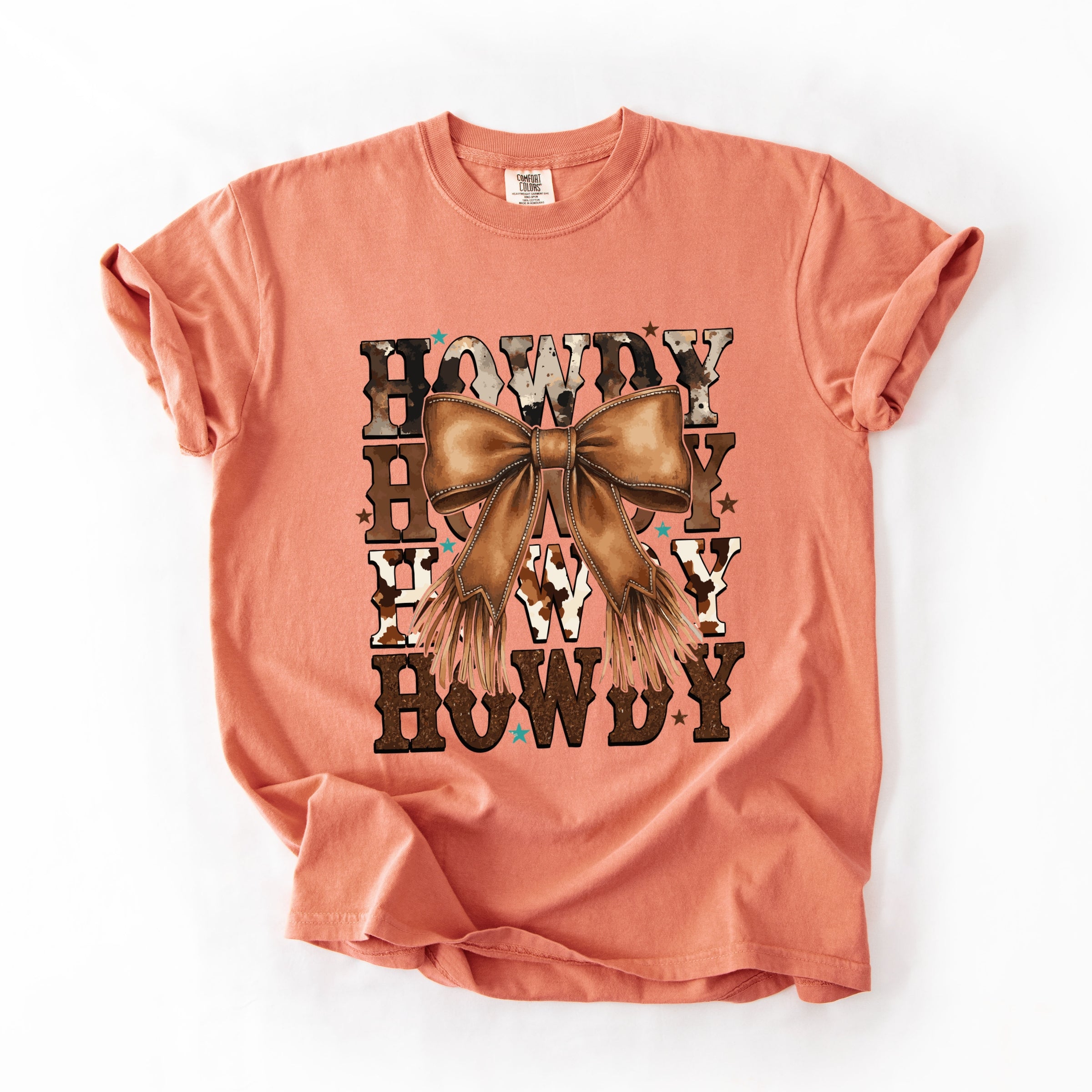 Coquette Howdy Stacked - Women's Garment Dyed Graphic T-Shirt