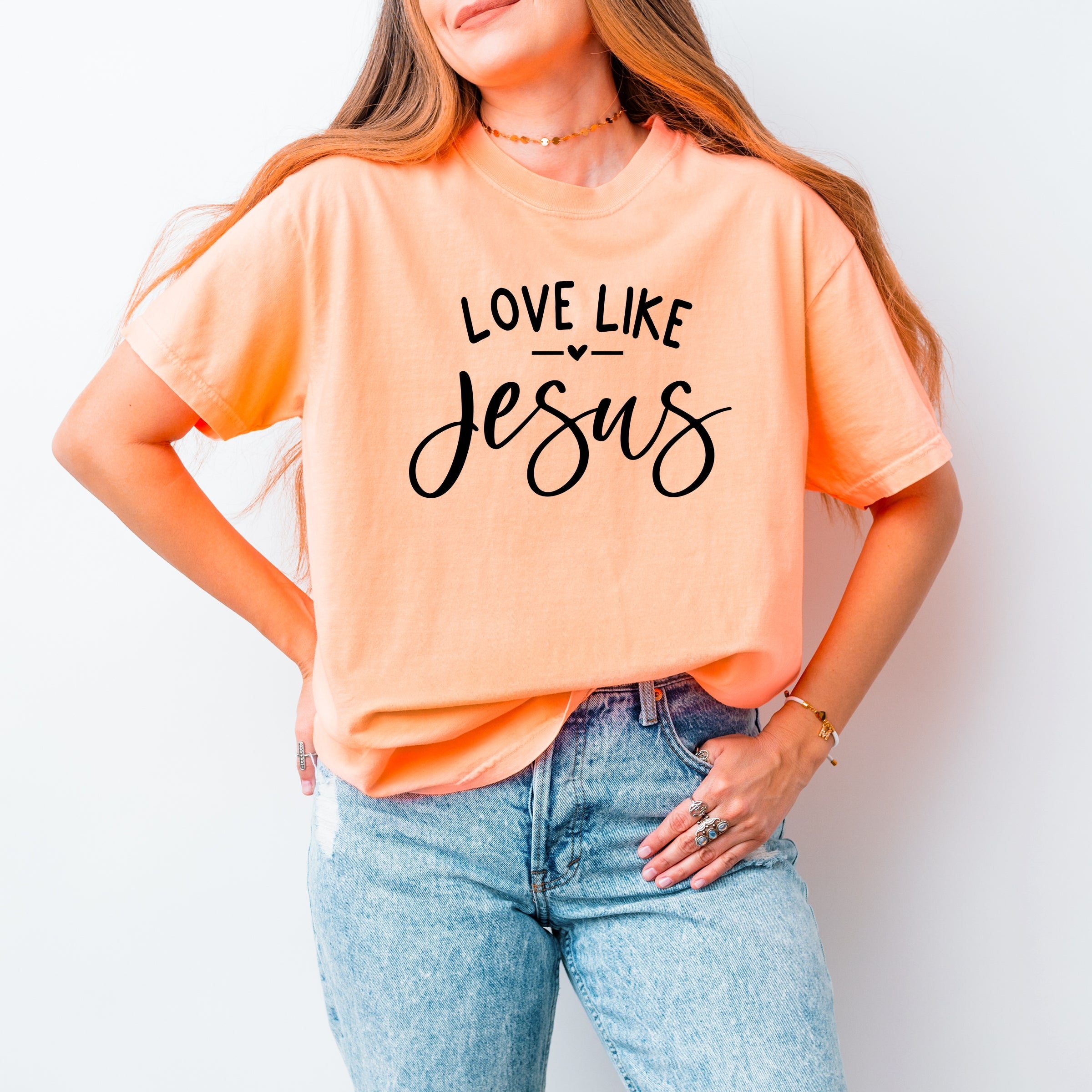 Love Like Jesus - Women's Garment Dyed Graphic T-Shirt