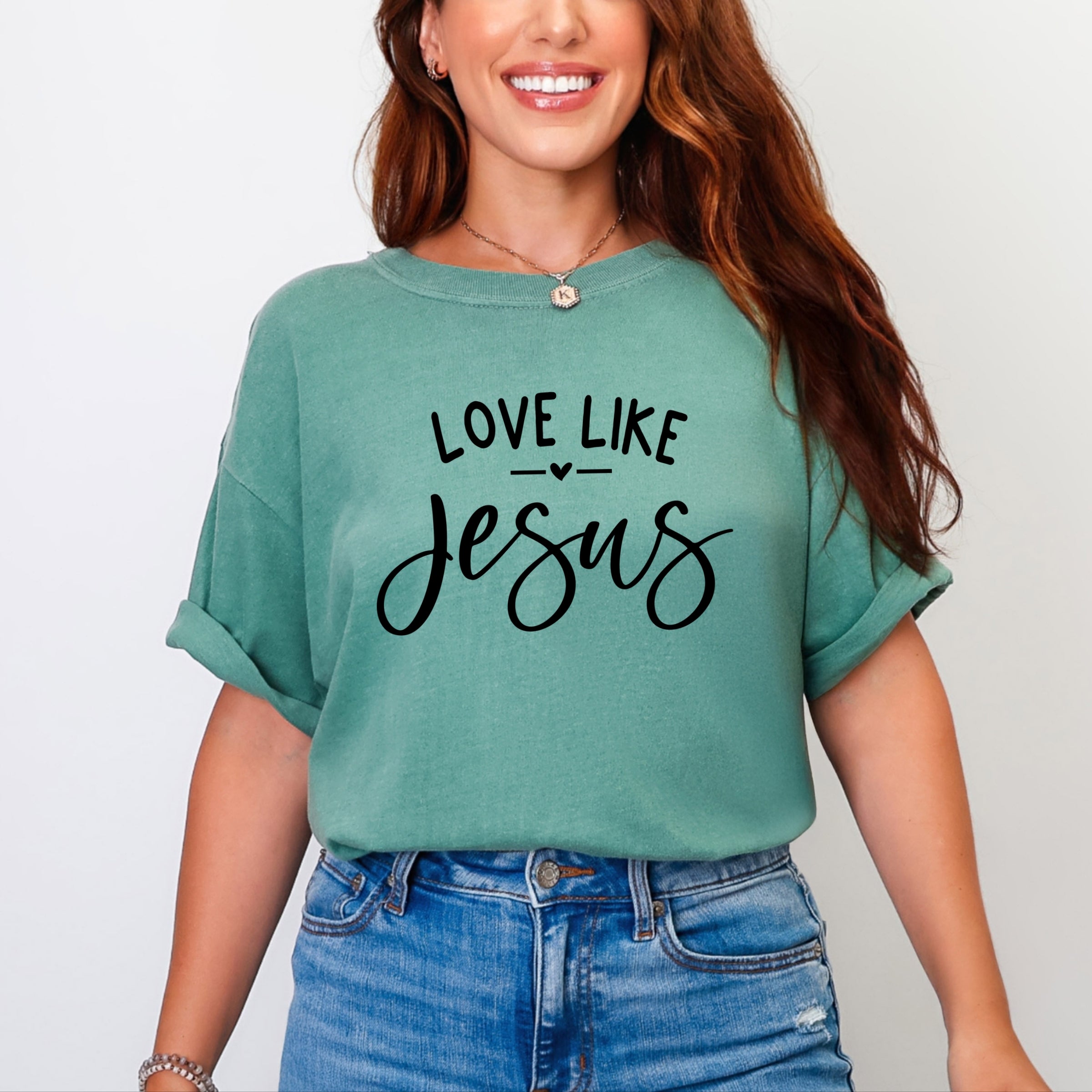 Love Like Jesus - Women's Garment Dyed Graphic T-Shirt