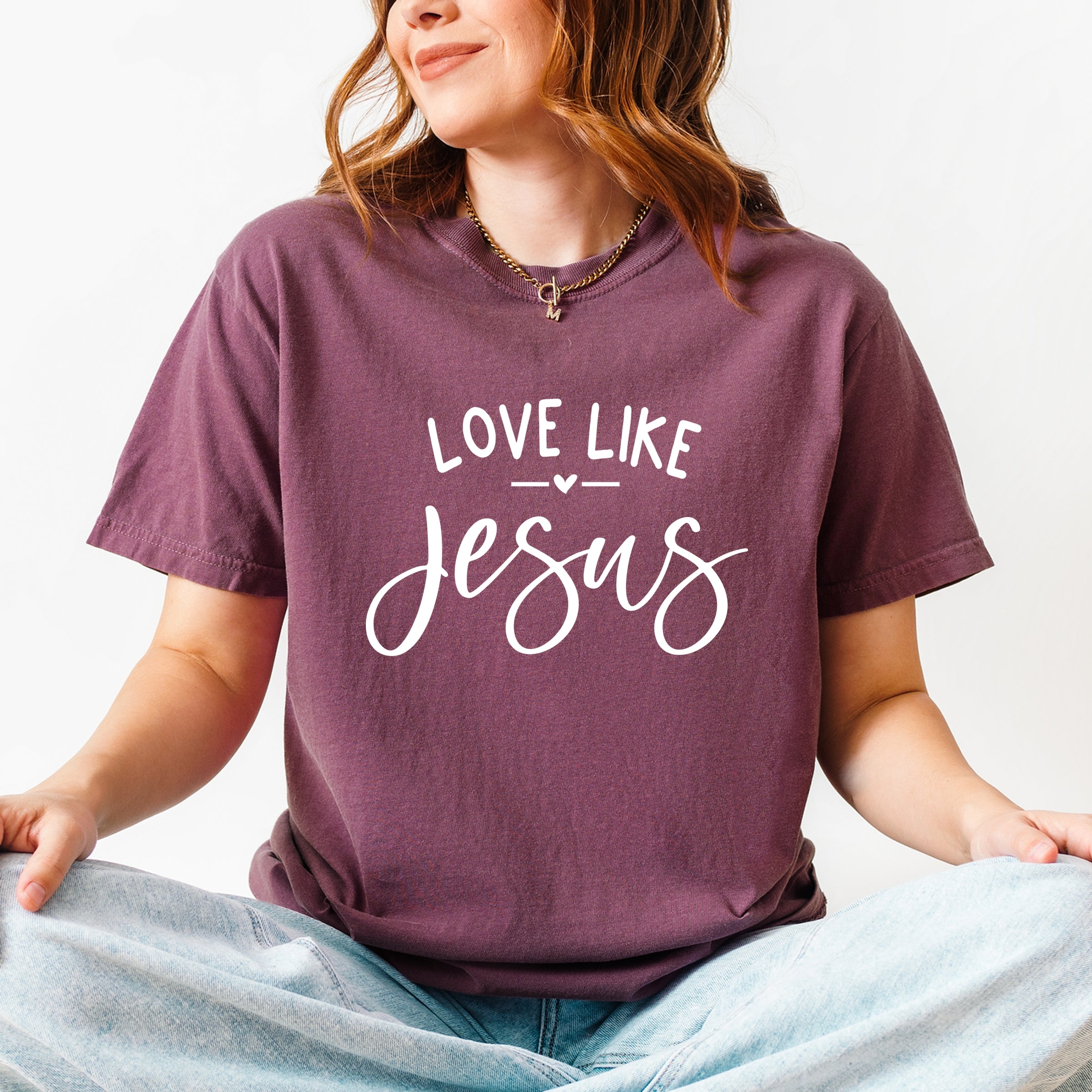 Love Like Jesus - Women's Garment Dyed Graphic T-Shirt