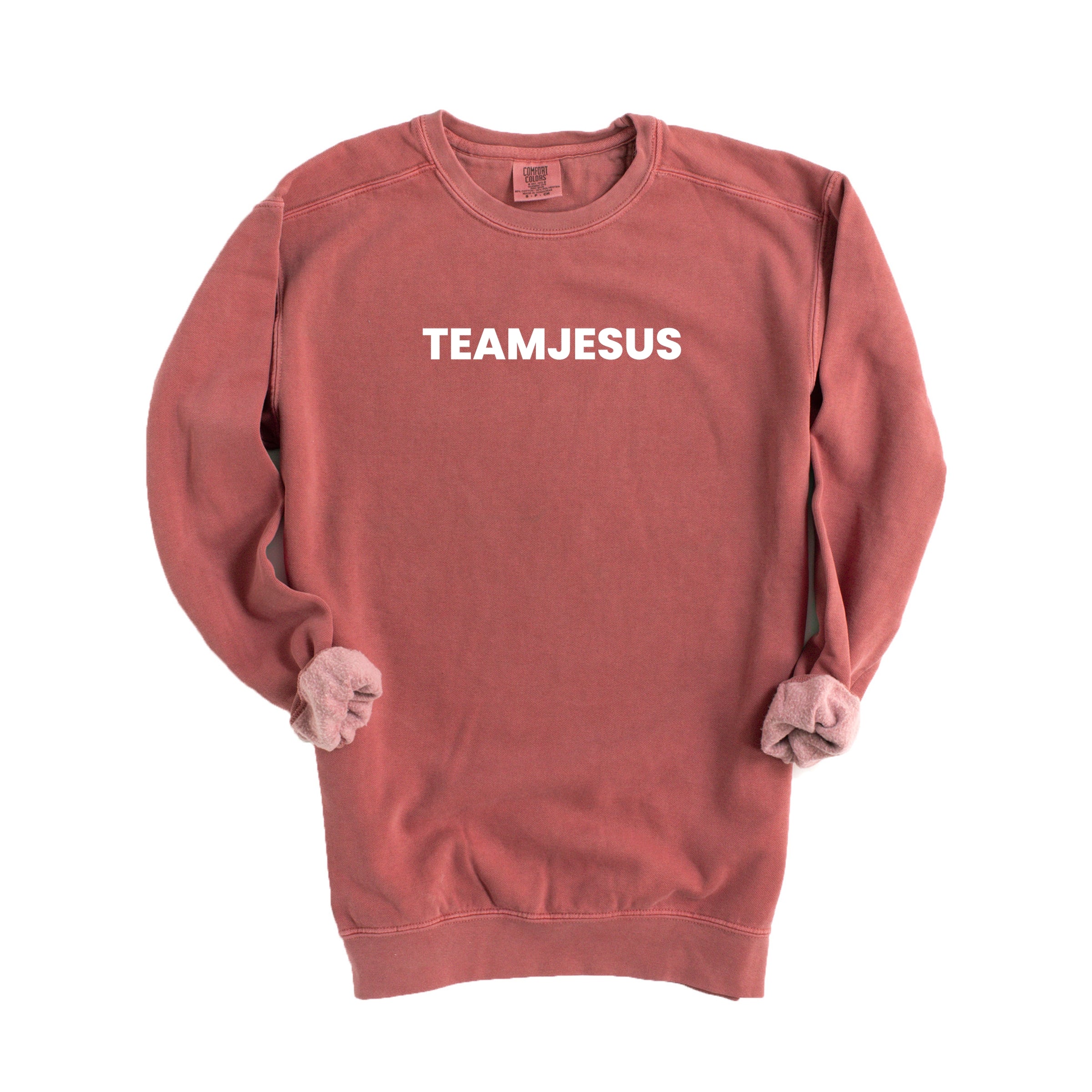 Team Jesus, Jesus Loves You - Women's Garment Dyed Graphic Sweatshirt