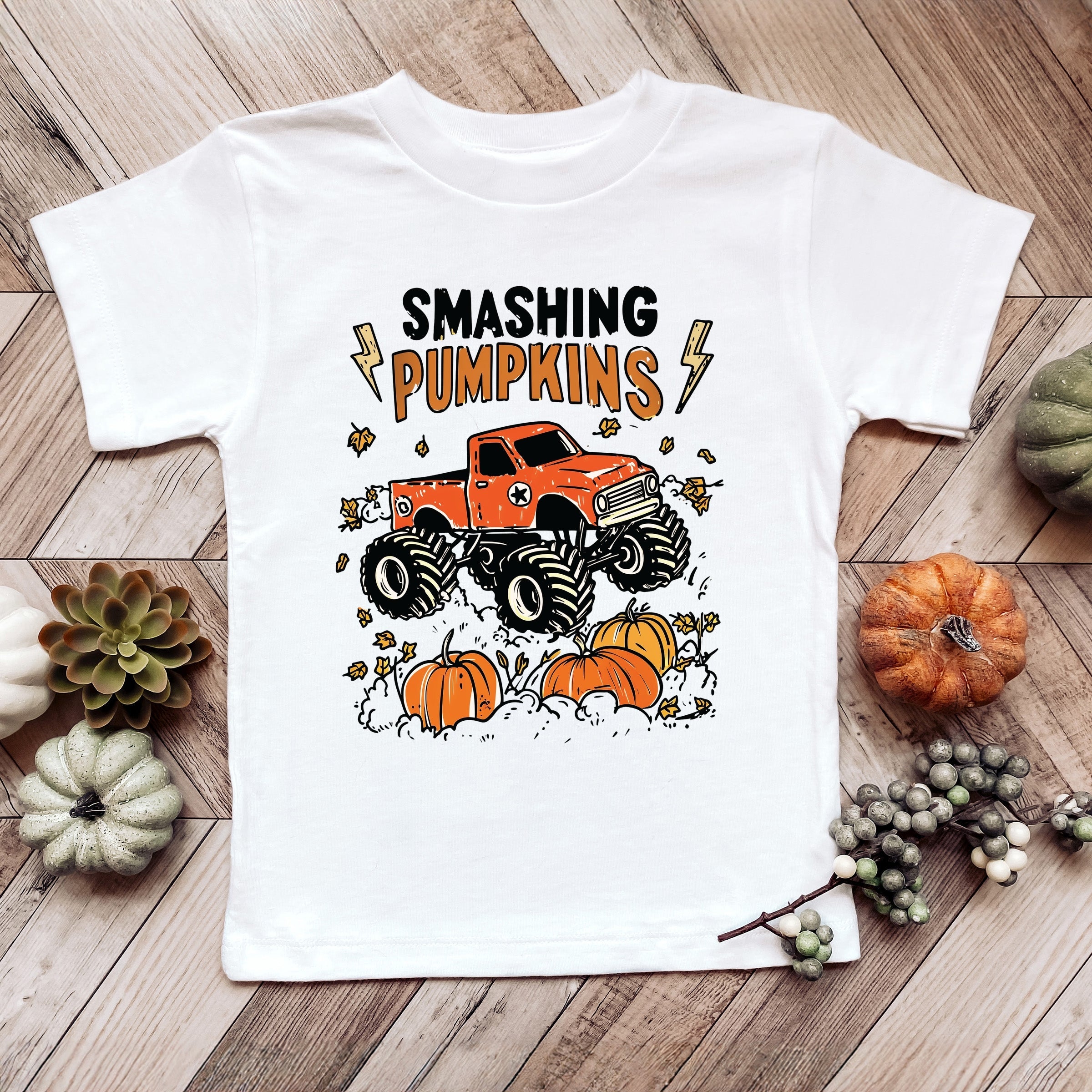Smashing Pumpkins Monster Truck - Youth Short Sleeve Graphic T-Shirt and Toddler Short Sleeve Graphic T-Shirt