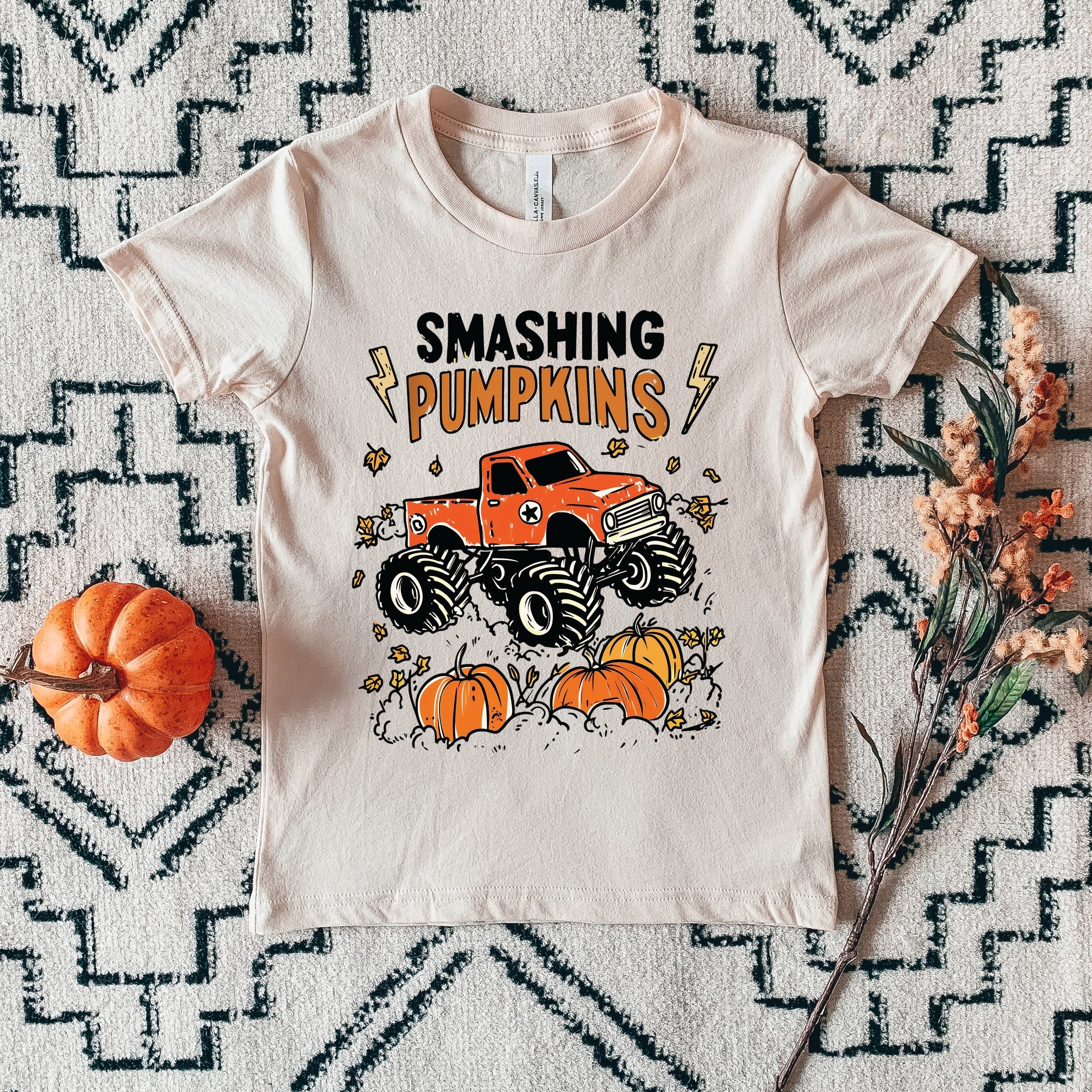 Smashing Pumpkins Monster Truck - Youth Short Sleeve Graphic T-Shirt and Toddler Short Sleeve Graphic T-Shirt