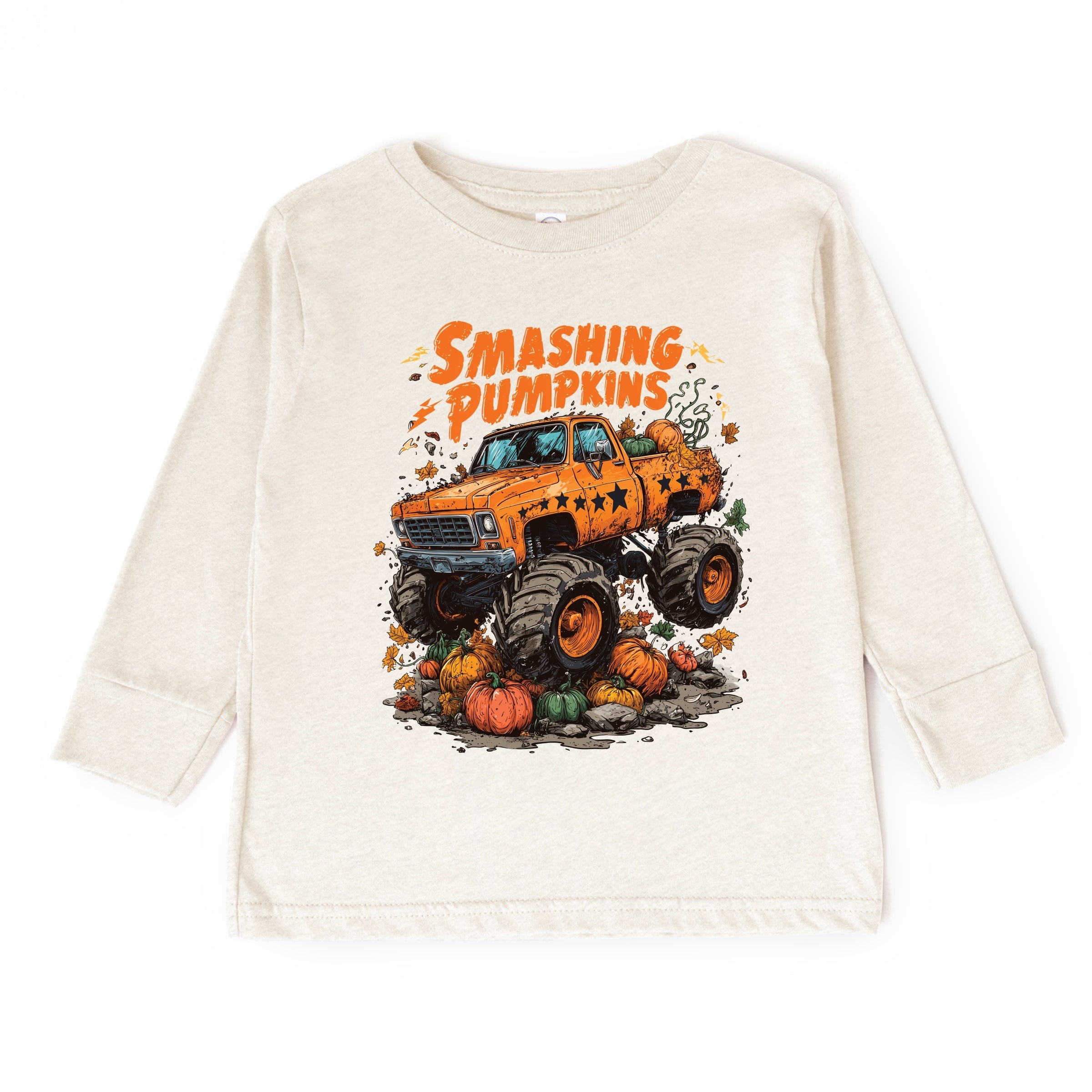Smashing Pumpkins Monster Truck Grunge - Kids Youth Long Sleeve Tee and Kids Toddler Long Sleeve Tee