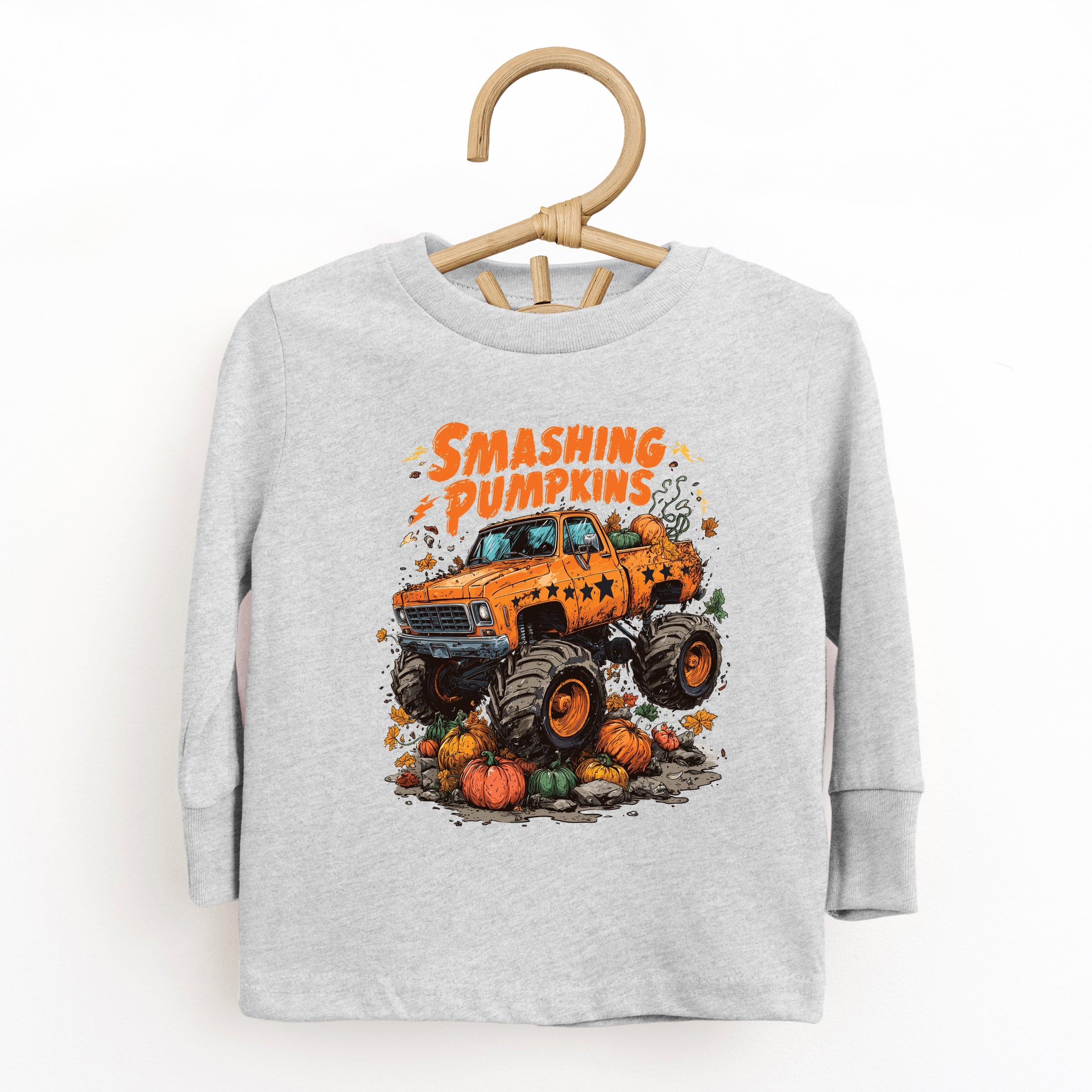 Smashing Pumpkins Monster Truck Grunge - Kids Youth Long Sleeve Tee and Kids Toddler Long Sleeve Tee