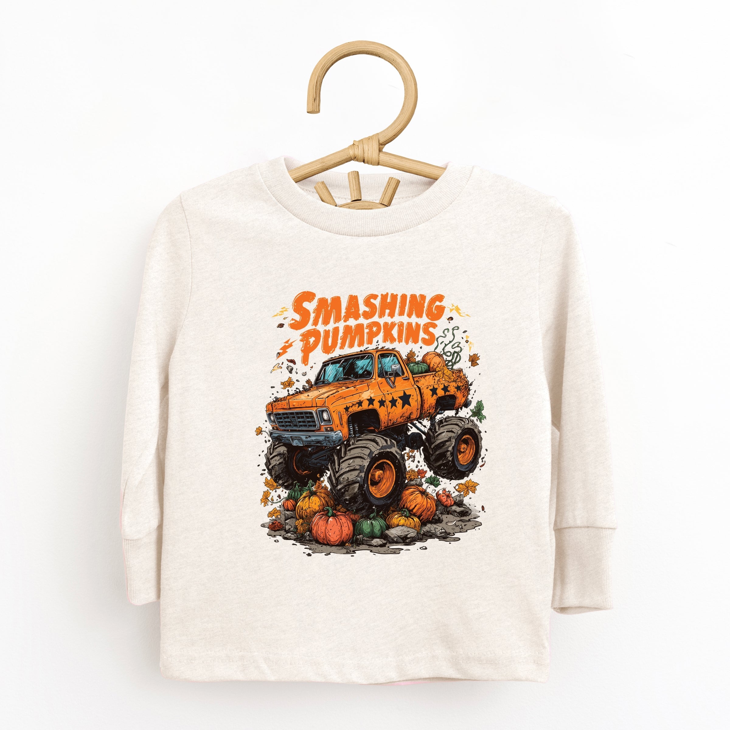 Smashing Pumpkins Monster Truck Grunge - Kids Youth Long Sleeve Tee and Kids Toddler Long Sleeve Tee
