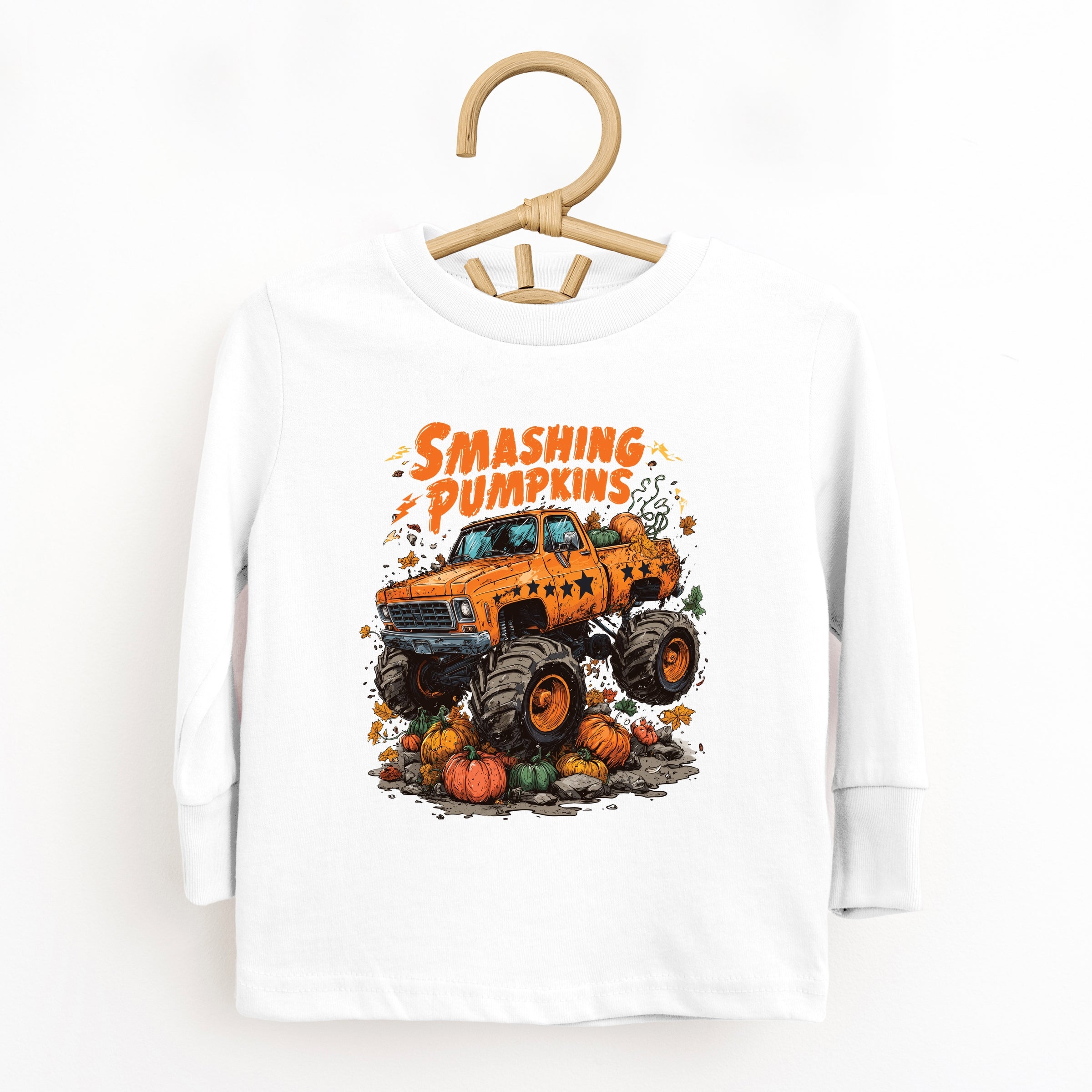 Smashing Pumpkins Monster Truck Grunge - Kids Youth Long Sleeve Tee and Kids Toddler Long Sleeve Tee