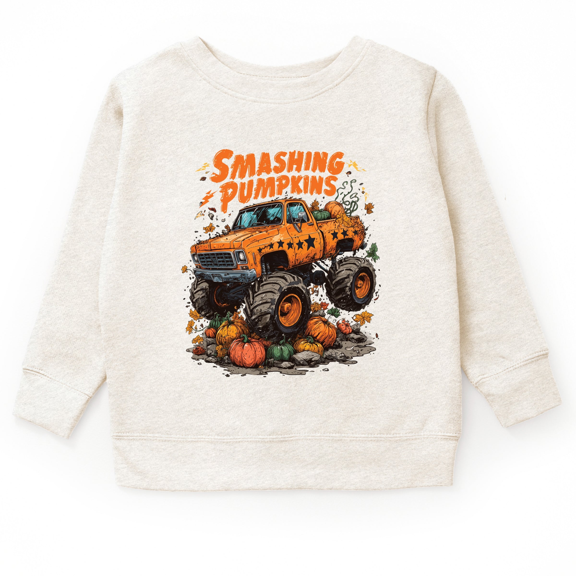 Smashing Pumpkins Monster Truck Grunge - Kids Toddler Graphic Sweatshirt and Kids Youth Graphic Sweatshirt
