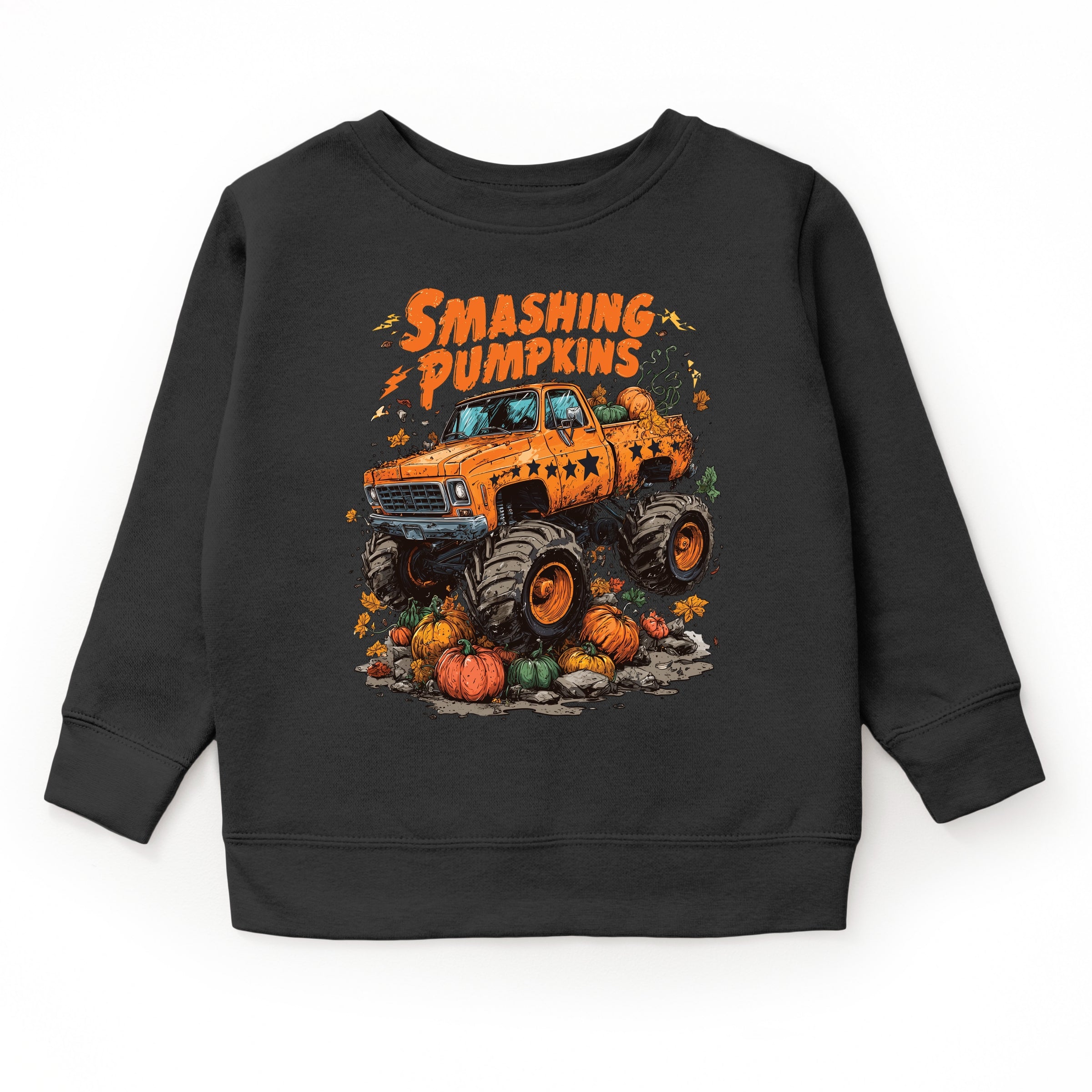 Smashing Pumpkins Monster Truck Grunge - Kids Toddler Graphic Sweatshirt and Kids Youth Graphic Sweatshirt
