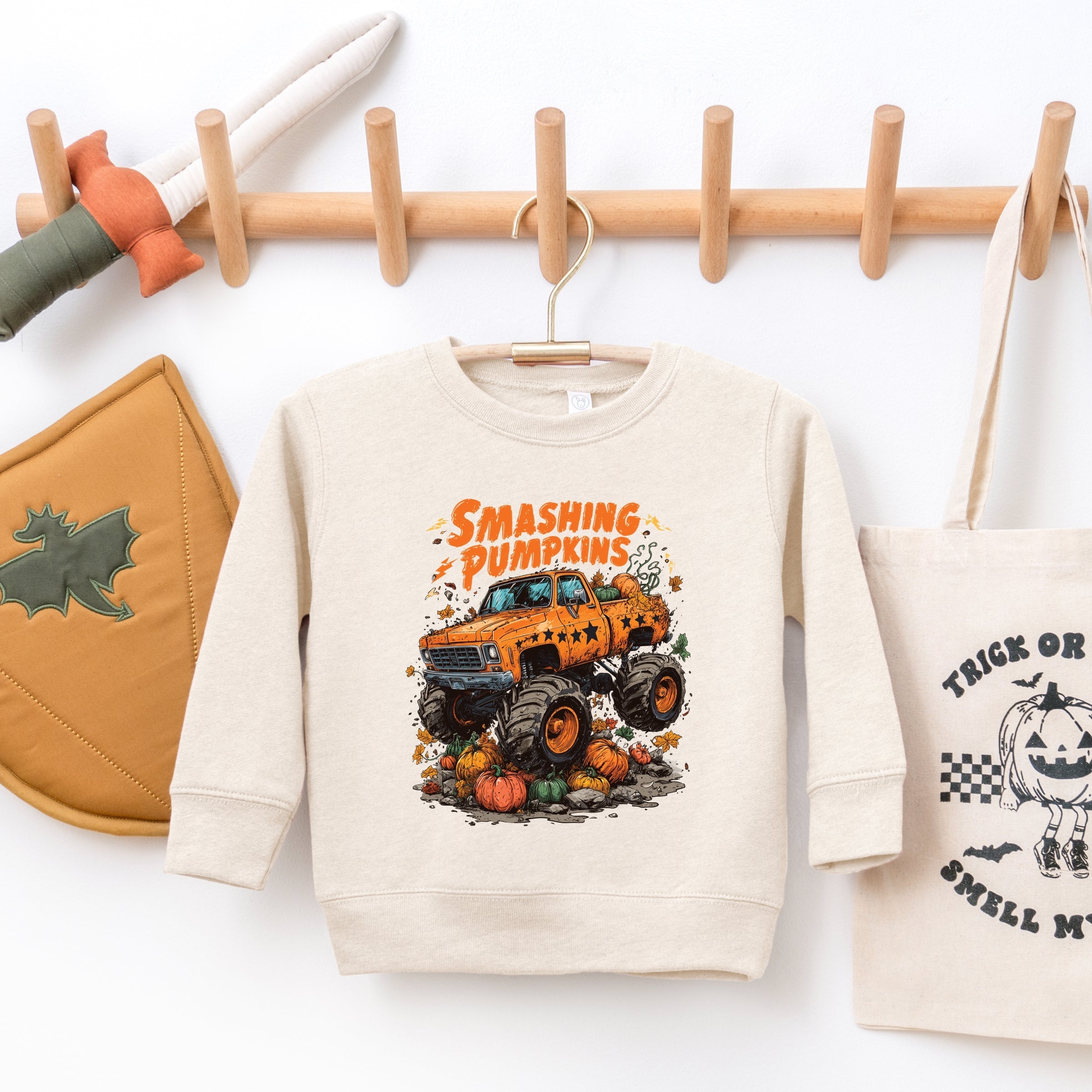 Smashing Pumpkins Monster Truck Grunge - Kids Toddler Graphic Sweatshirt and Kids Youth Graphic Sweatshirt
