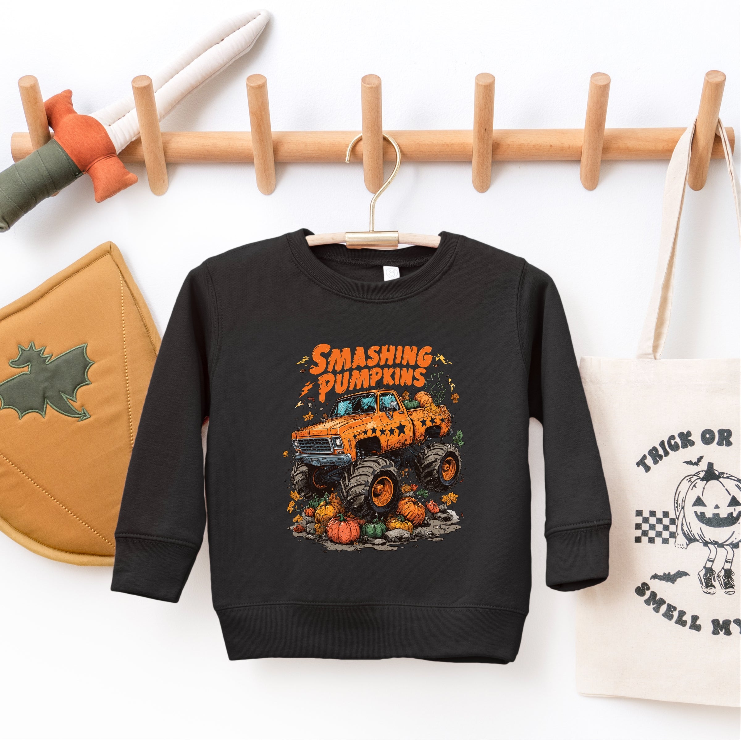 Smashing Pumpkins Monster Truck Grunge - Kids Toddler Graphic Sweatshirt and Kids Youth Graphic Sweatshirt