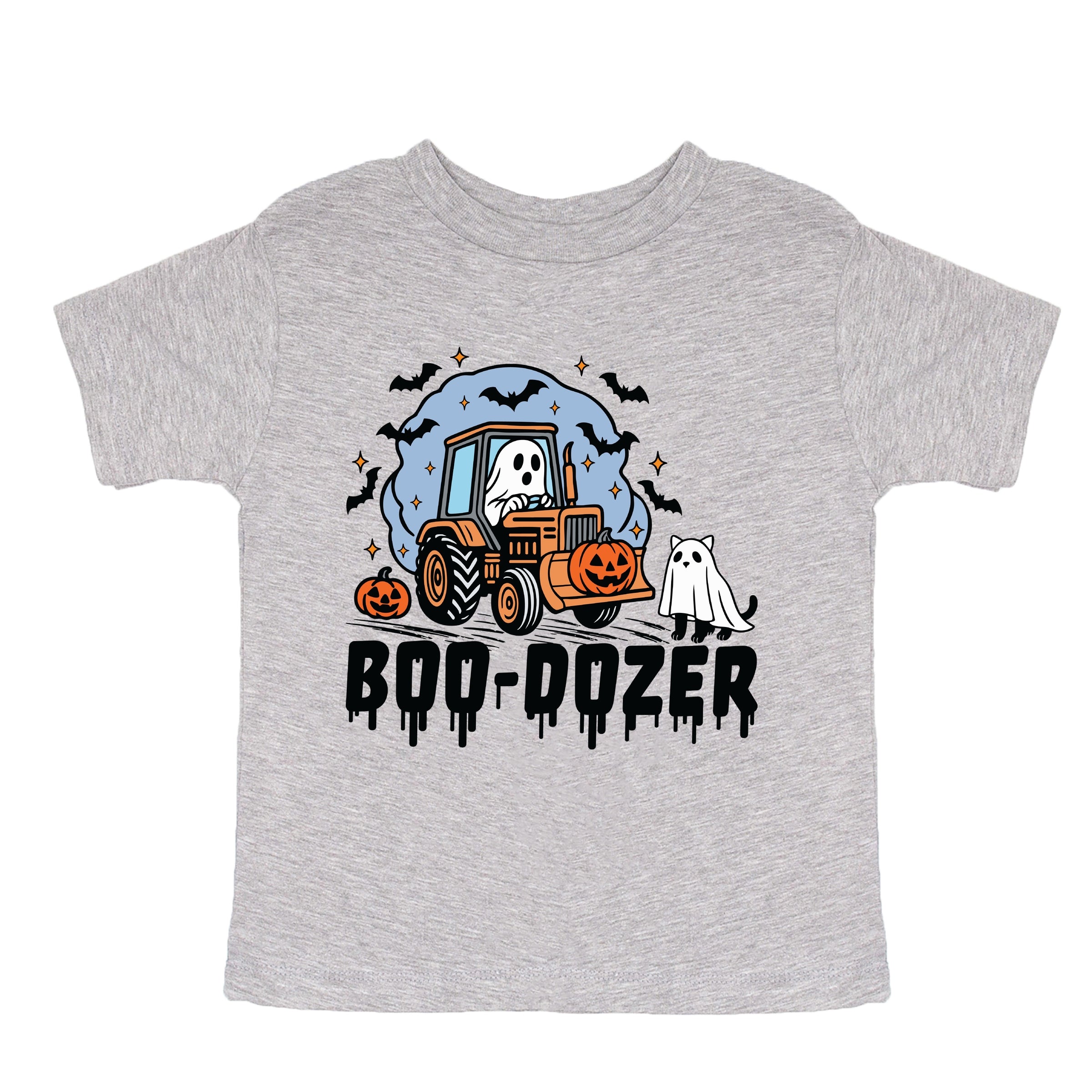 Boo-Dozer Ghost - Youth Short Sleeve Graphic T-Shirt and Toddler Short Sleeve Graphic T-Shirt