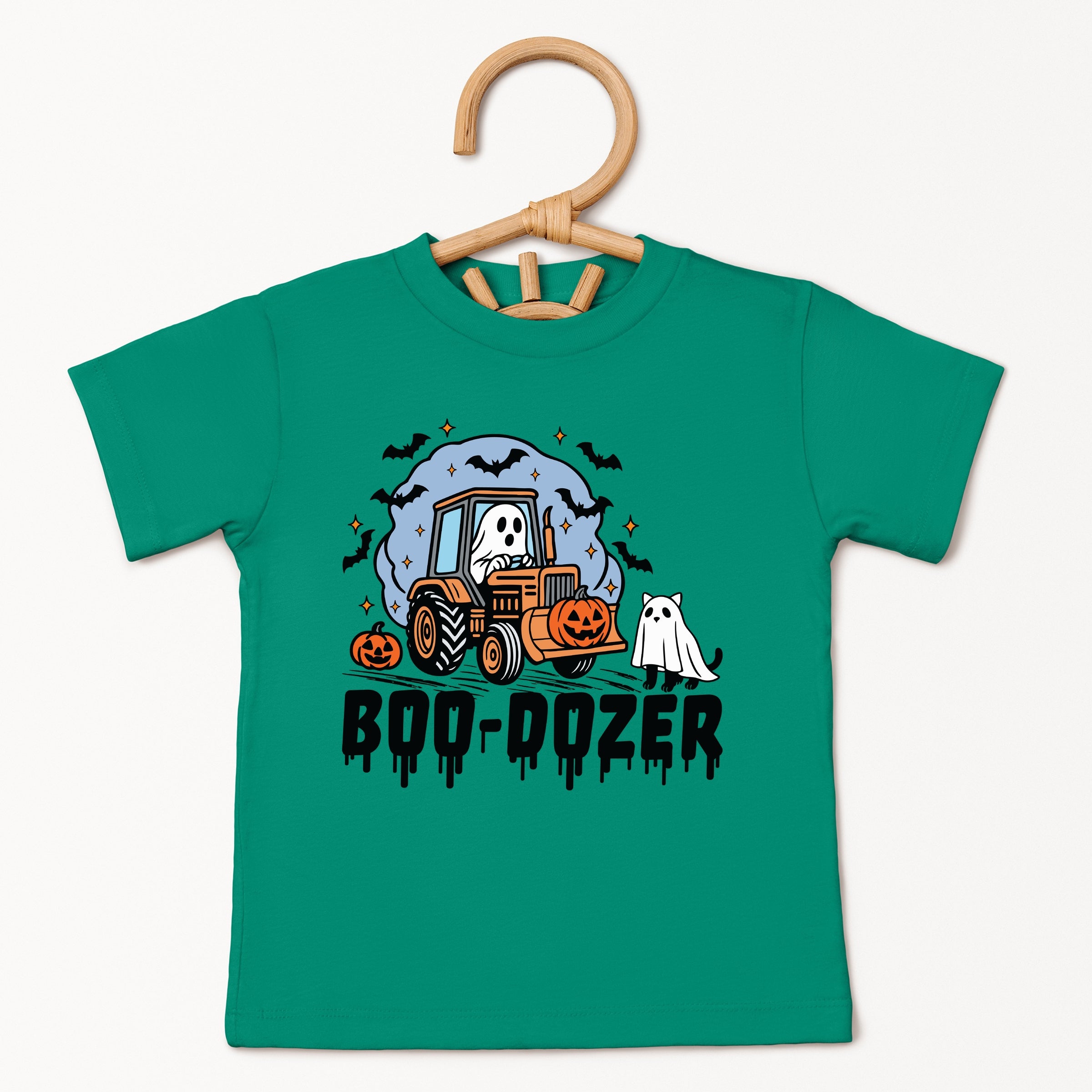 Boo-Dozer Ghost - Youth Short Sleeve Graphic T-Shirt and Toddler Short Sleeve Graphic T-Shirt
