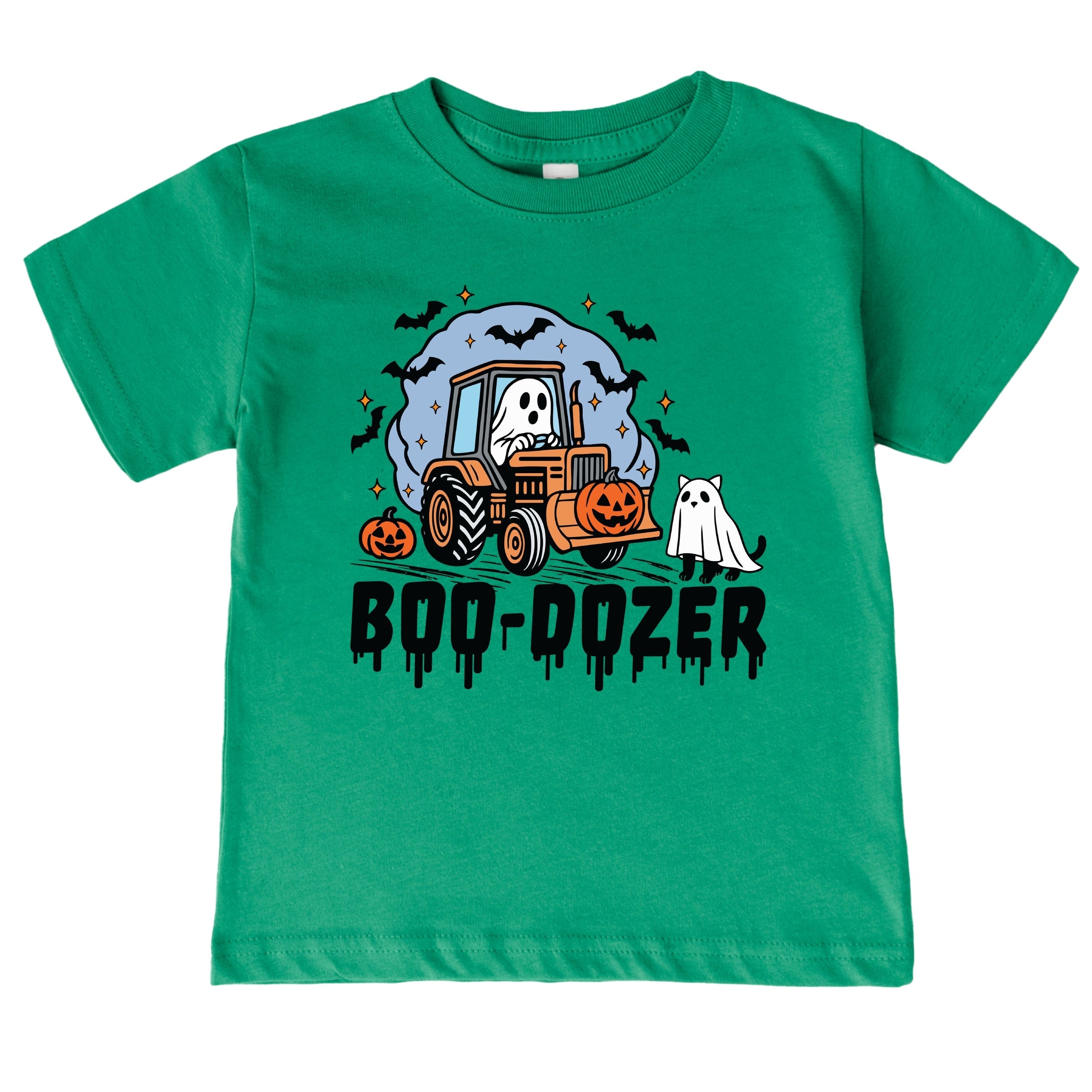 Boo-Dozer Ghost - Youth Short Sleeve Graphic T-Shirt and Toddler Short Sleeve Graphic T-Shirt
