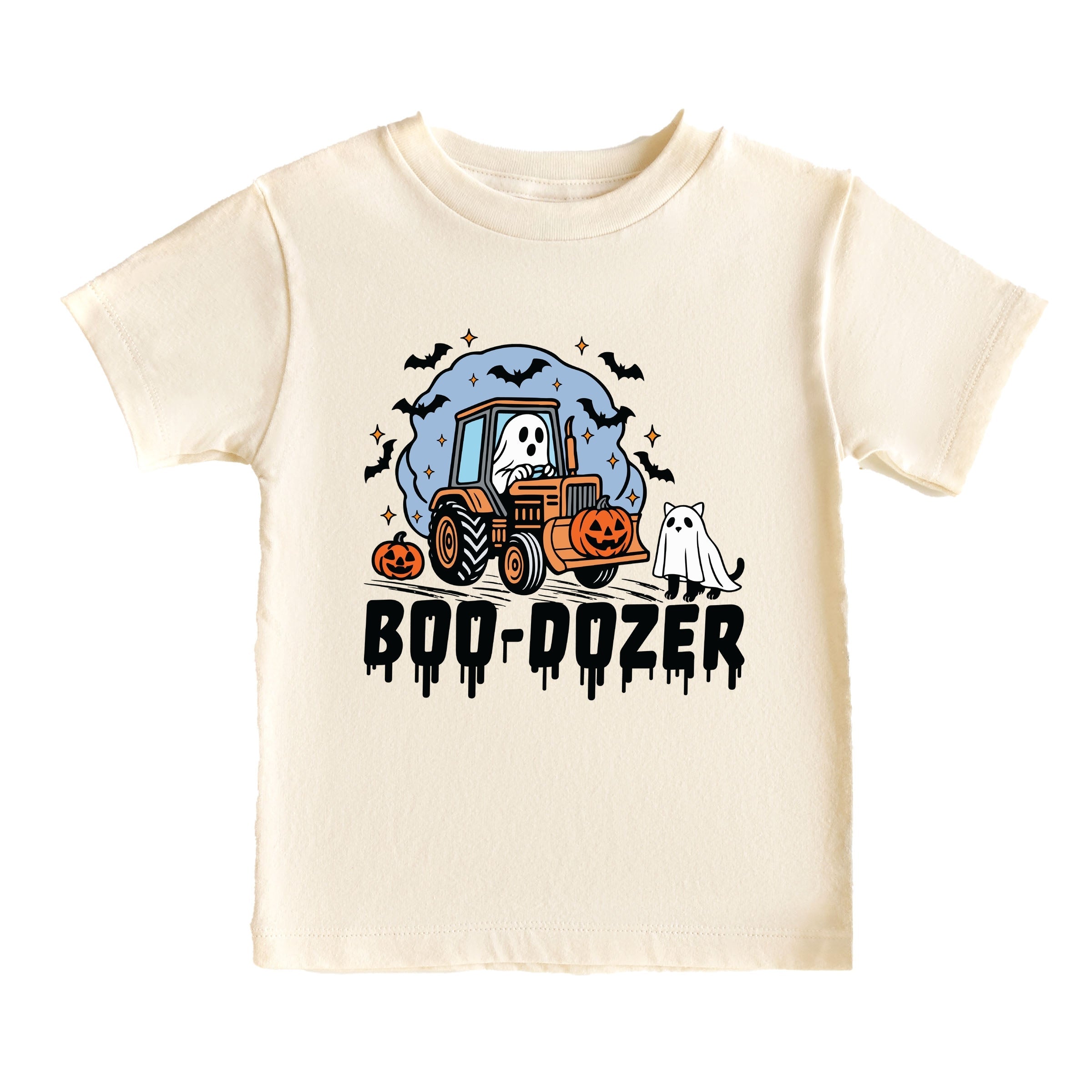 Boo-Dozer Ghost - Youth Short Sleeve Graphic T-Shirt and Toddler Short Sleeve Graphic T-Shirt