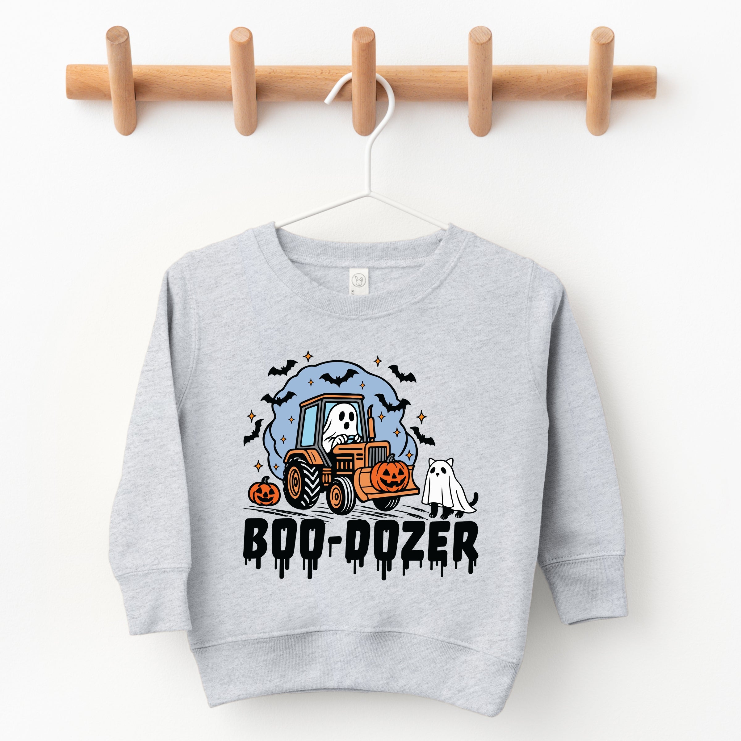 Boo-Dozer Ghost - Toddler Graphic Sweatshirt and Youth Graphic Sweatshirt
