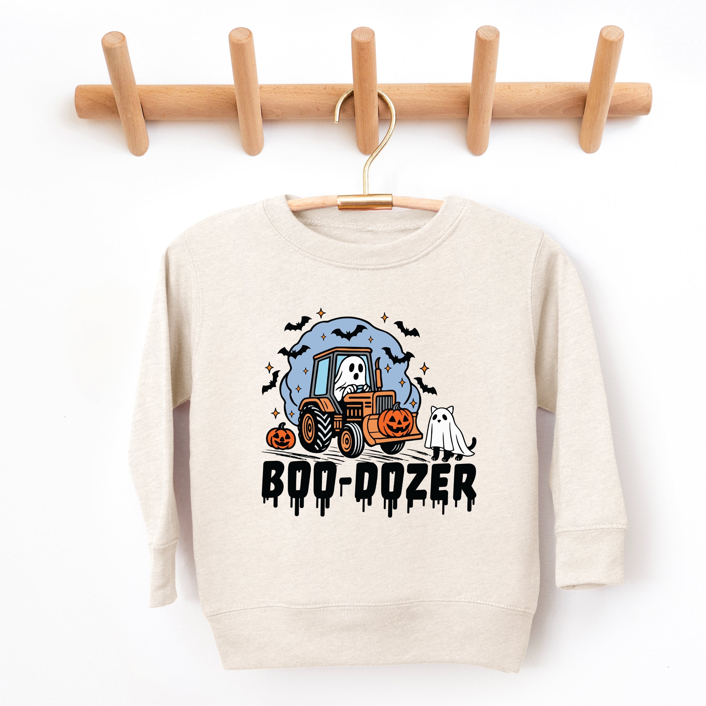 Boo-Dozer Ghost - Toddler Graphic Sweatshirt and Youth Graphic Sweatshirt