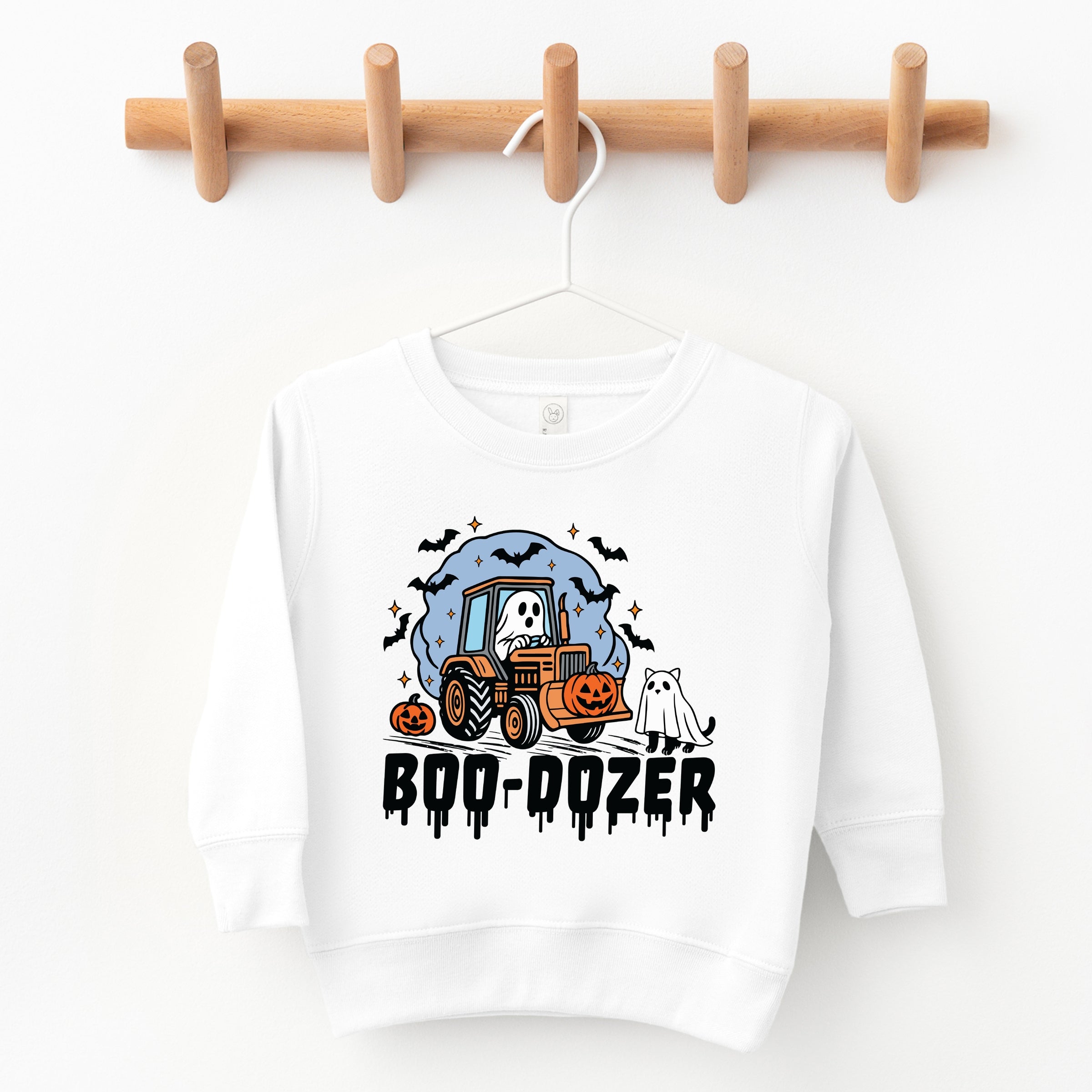 Boo-Dozer Ghost - Toddler Graphic Sweatshirt and Youth Graphic Sweatshirt