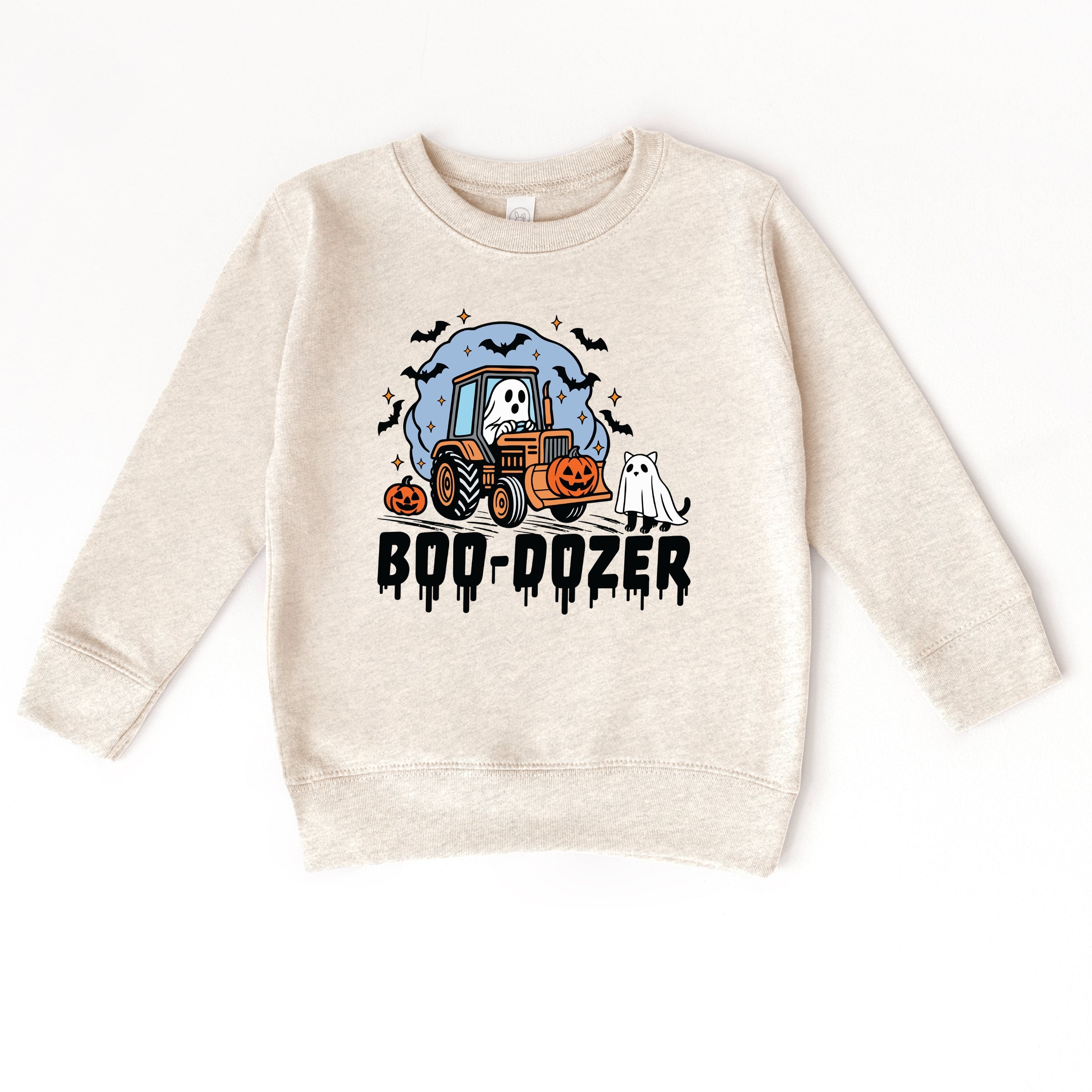 Boo-Dozer Ghost - Toddler Graphic Sweatshirt and Youth Graphic Sweatshirt