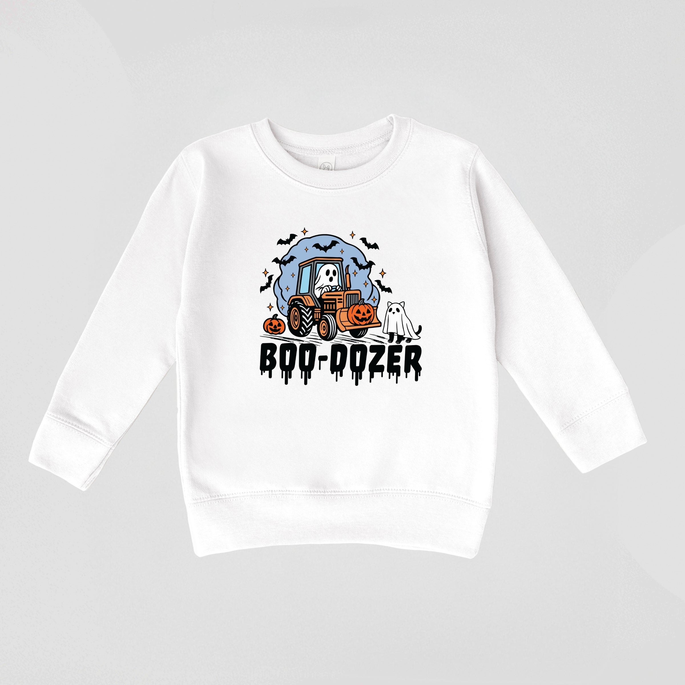 Boo-Dozer Ghost - Toddler Graphic Sweatshirt and Youth Graphic Sweatshirt