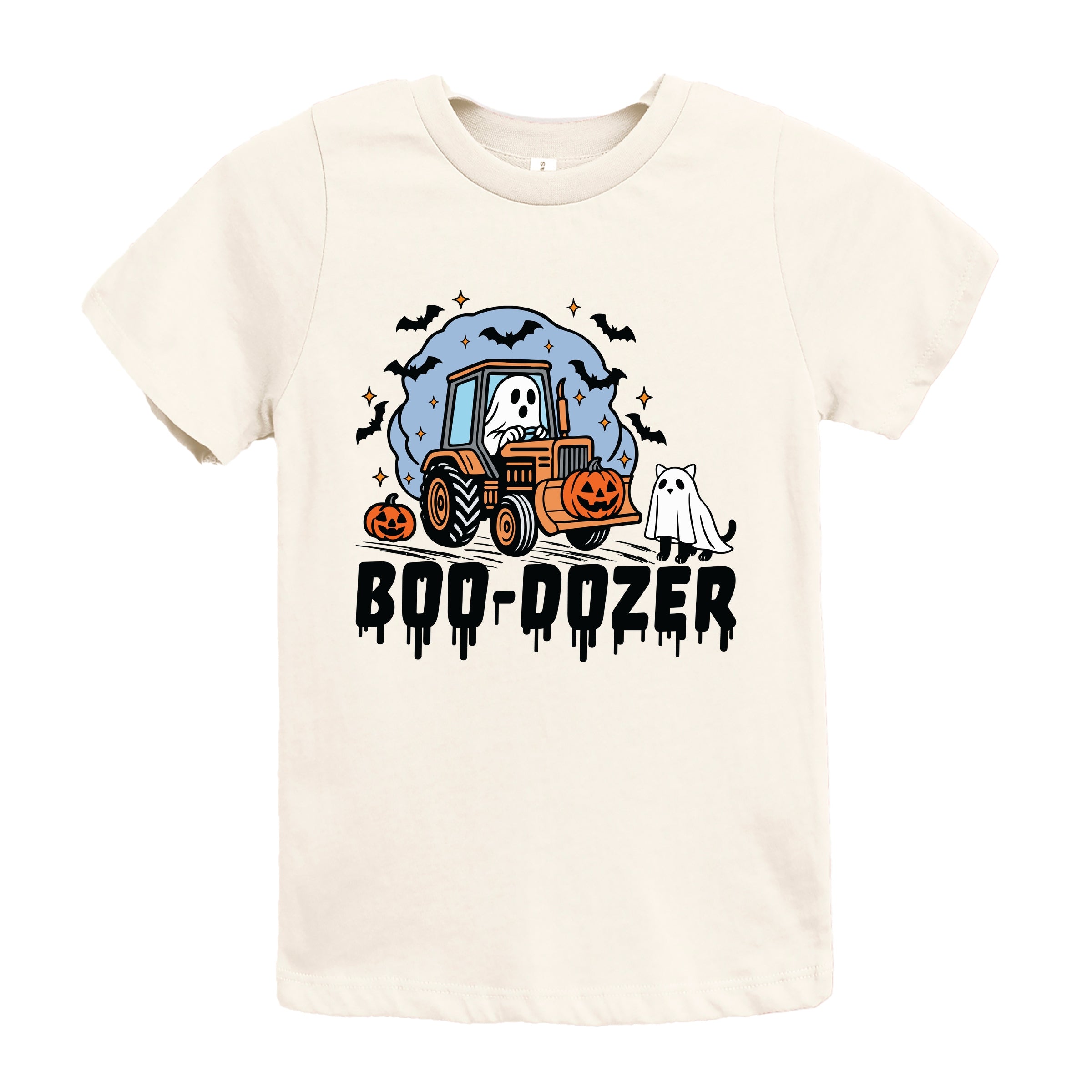 Boo-Dozer Ghost - Youth Short Sleeve Graphic T-Shirt and Toddler Short Sleeve Graphic T-Shirt