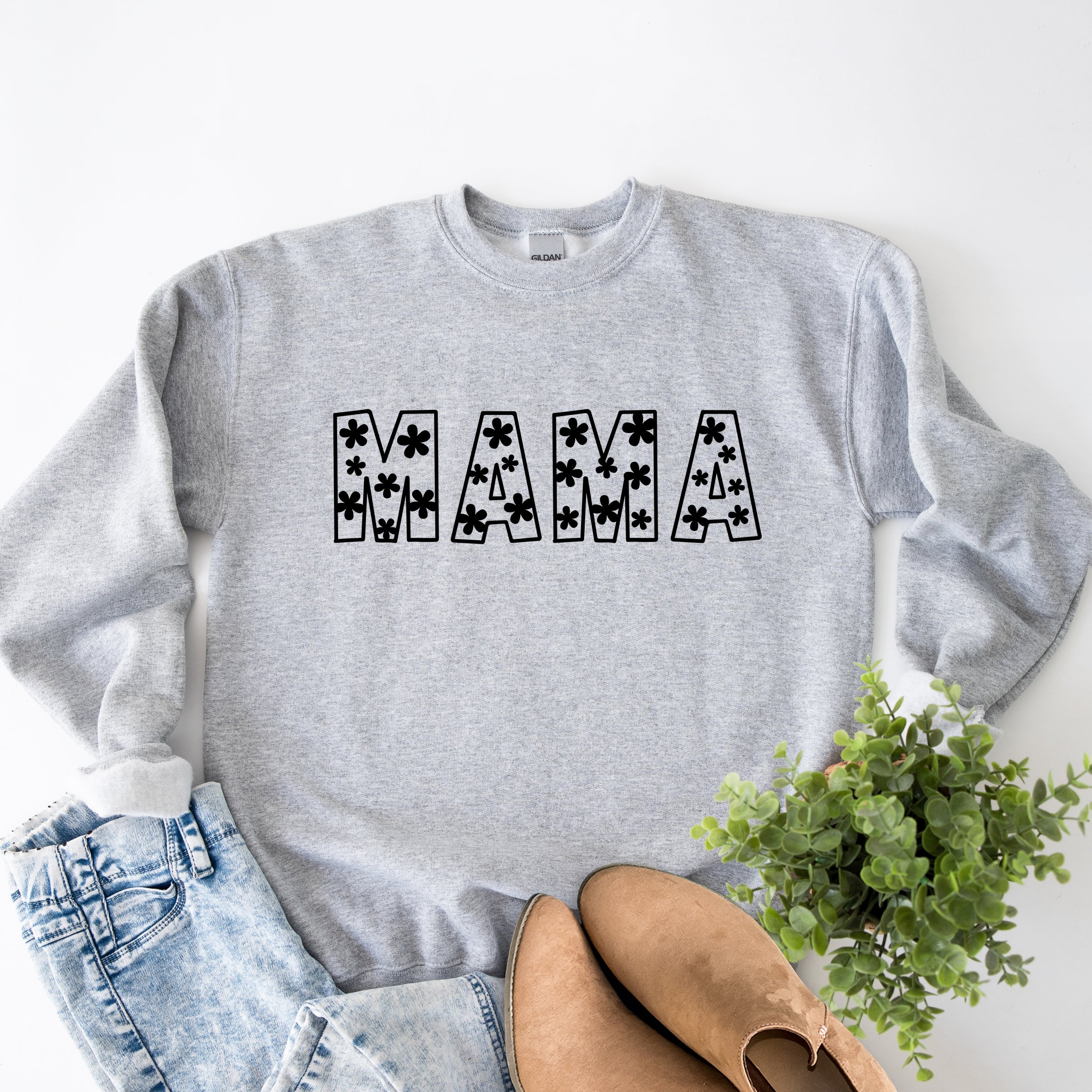 Flower Mama Bold - Women's Graphic Sweatshirt