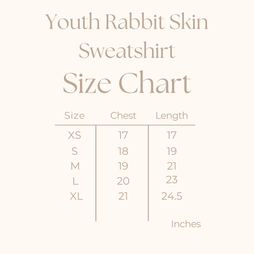 Youth Graphic Sweatshirt - size guide