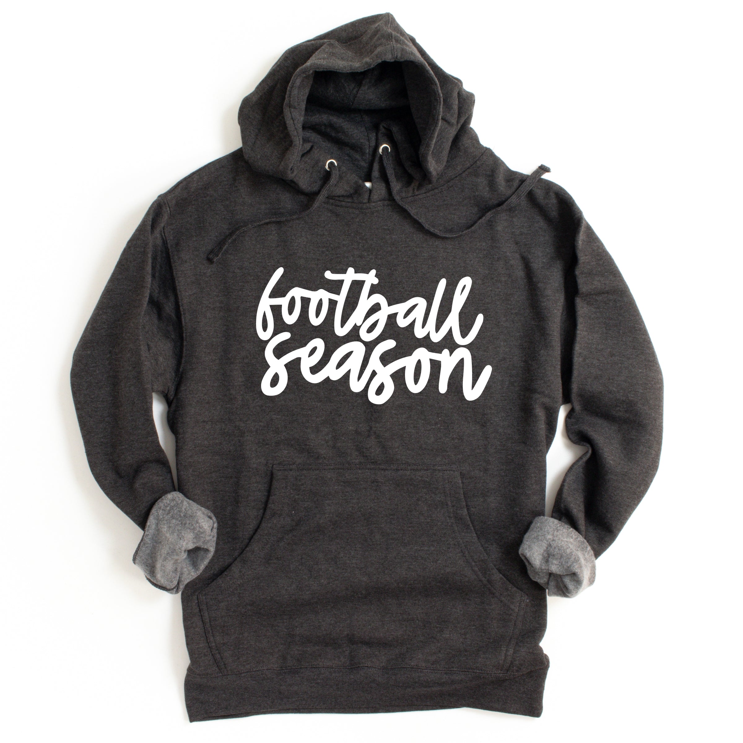 Football Season Cursive - Womens Hoodie