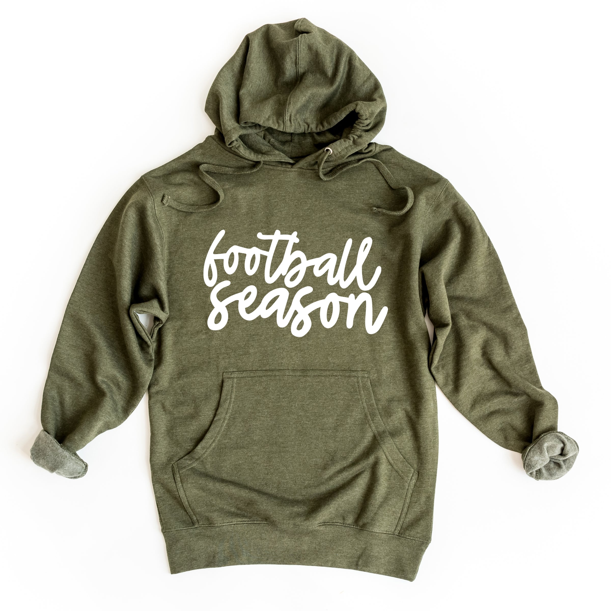 Football Season Cursive - Womens Hoodie