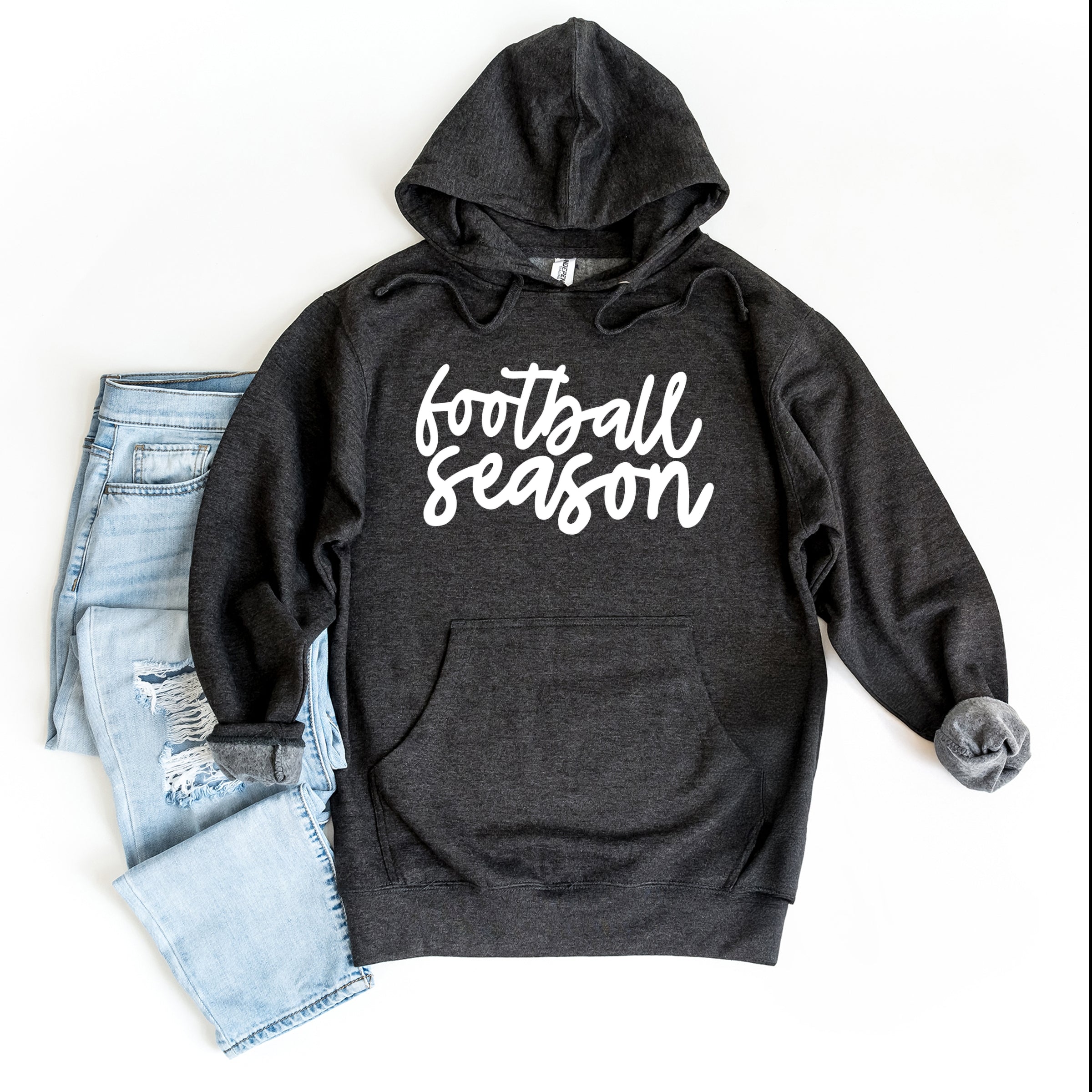 Football Season Cursive - Womens Hoodie