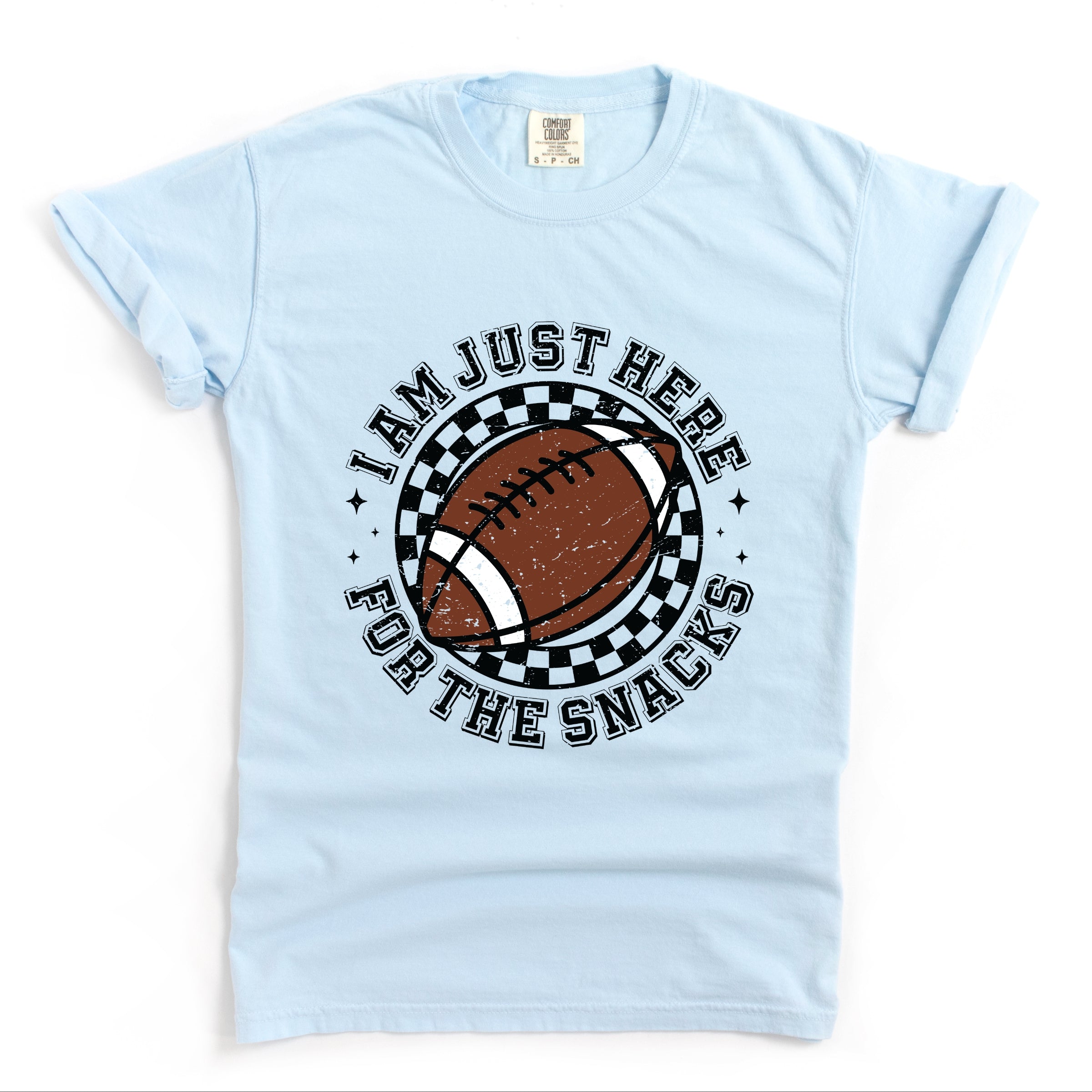I Am Just Here For The Snacks - Women's Garment Dyed Graphic T-Shirt